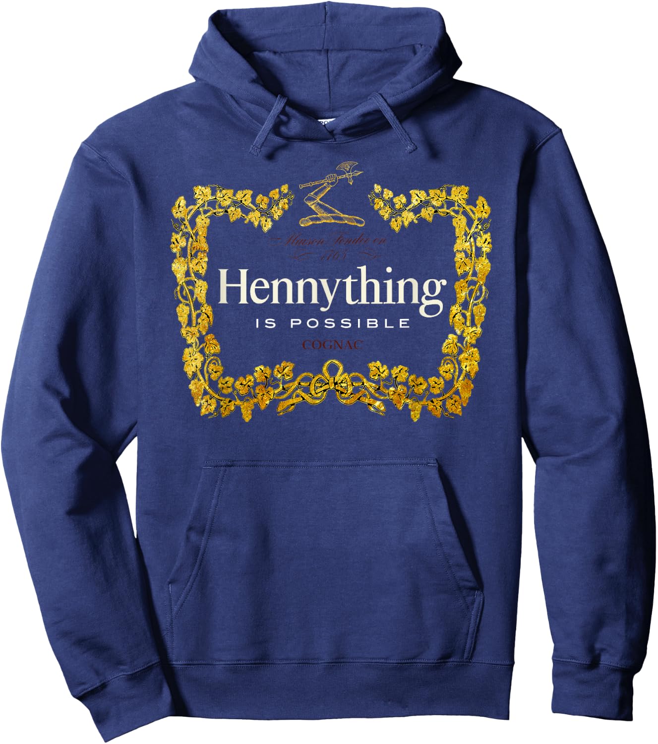 Henny Shirt, When The Henny's in The System. Henny Parody Hoodie - Hoodie | Navy
