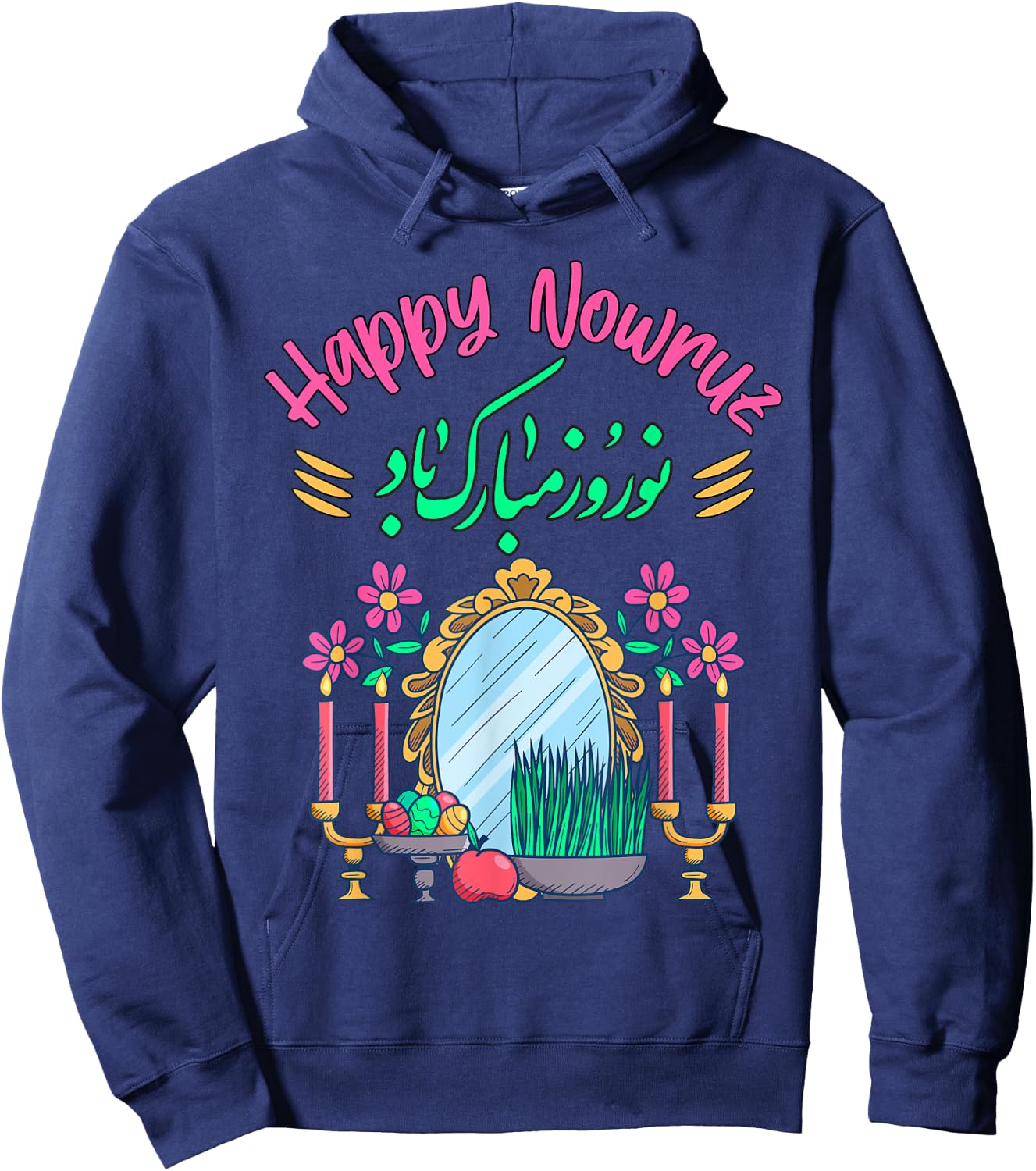 Nowruz Persisches Neujahr Happy Norooz Festival Happy Nowruz Hoodie - Hoodie | Navy