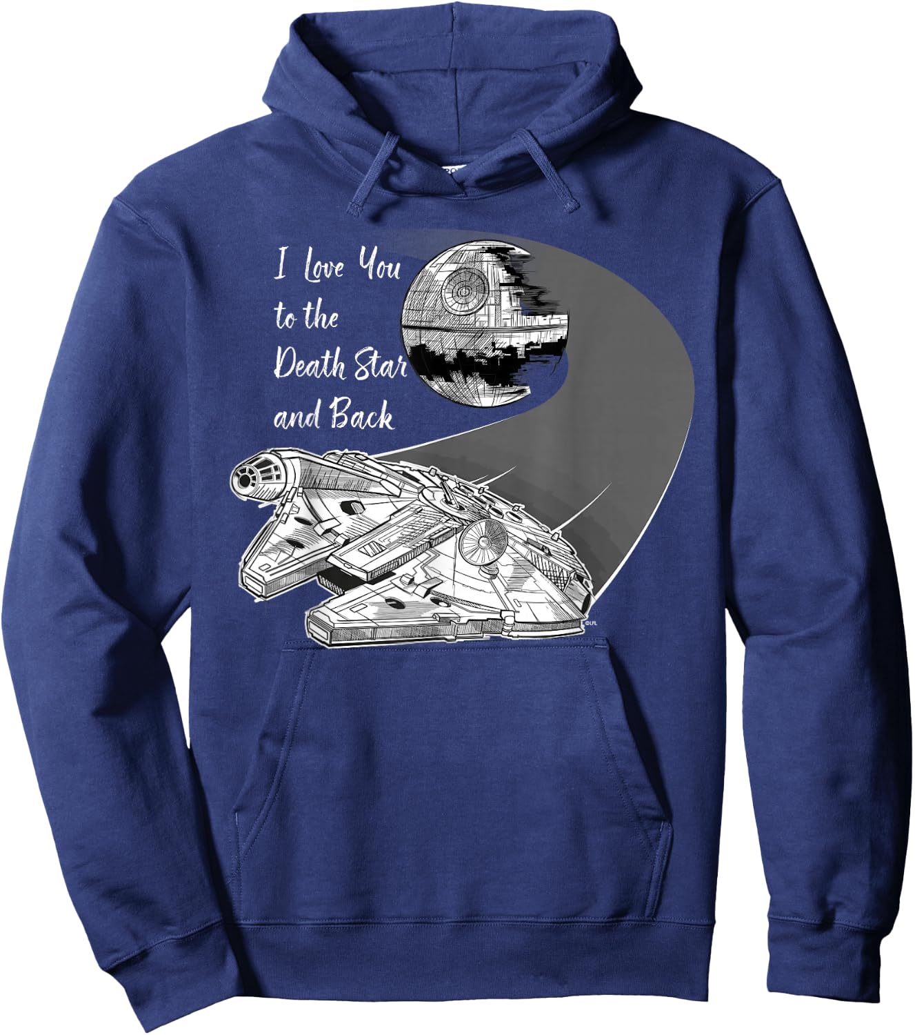 Star Wars Millennium Falcon I Love You Valentine's Wedding Hoodie - Hoodie | Navy