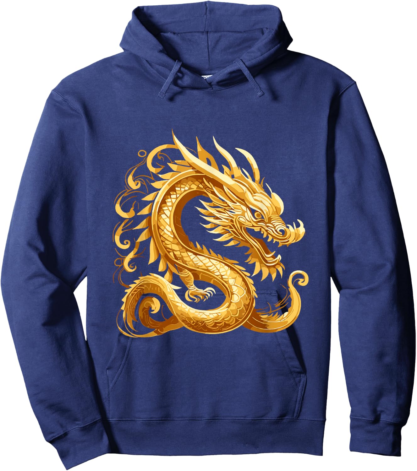 Chinese New Year Red Dragon Gold Zodiac Spring Festival Luna Hoodie - Hoodie | Navy