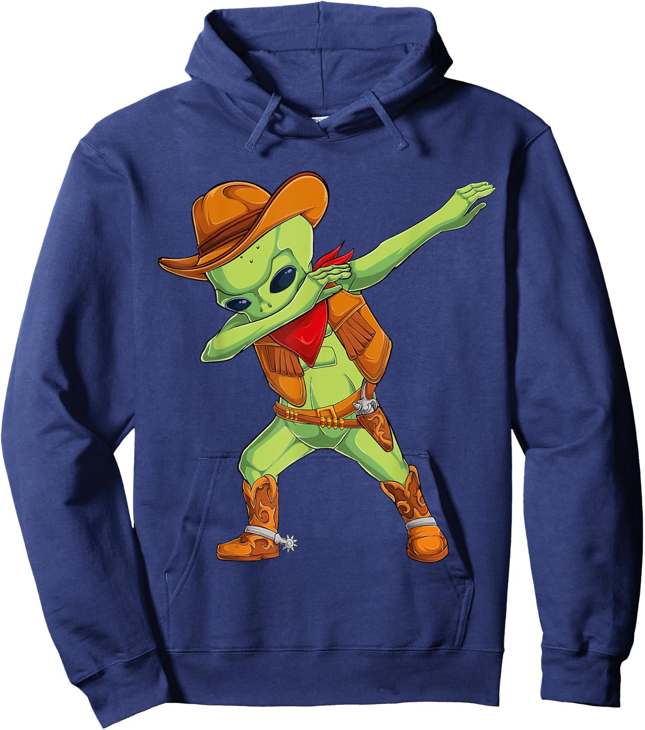Dabbing alien cowboy costume Halloween kids UFO cosplay men Hoodie - Hoodie | Navy