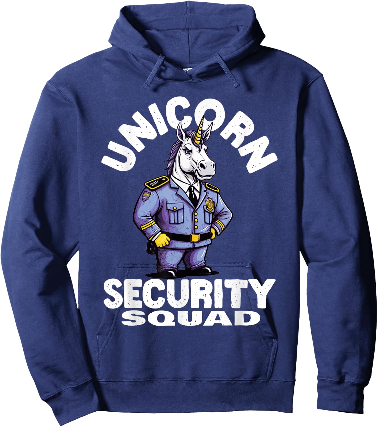 Men and Boys Unicorn Security Squad Protecting the Magic Hoodie - Hoodie | Navy