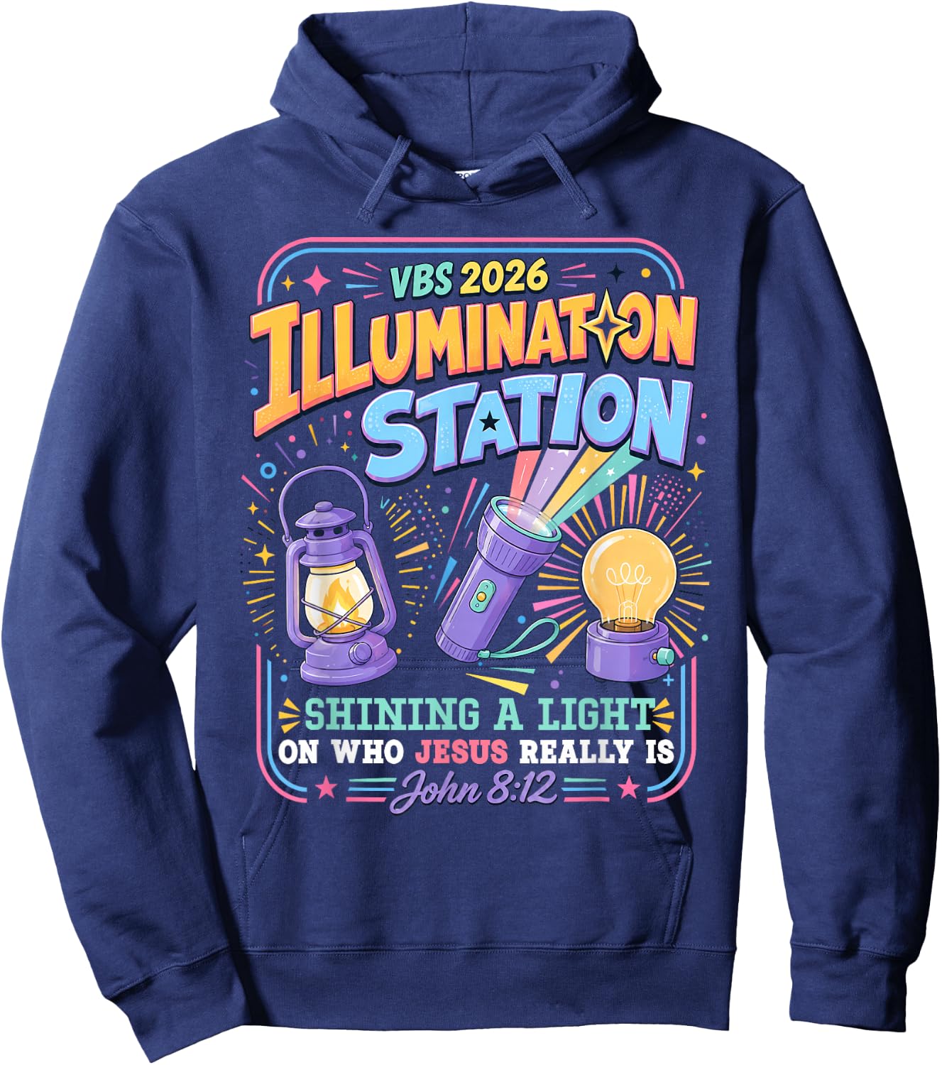 VBS Crew 2026 Illumination Station Vacation Bible School Hoodie - Hoodie | Navy