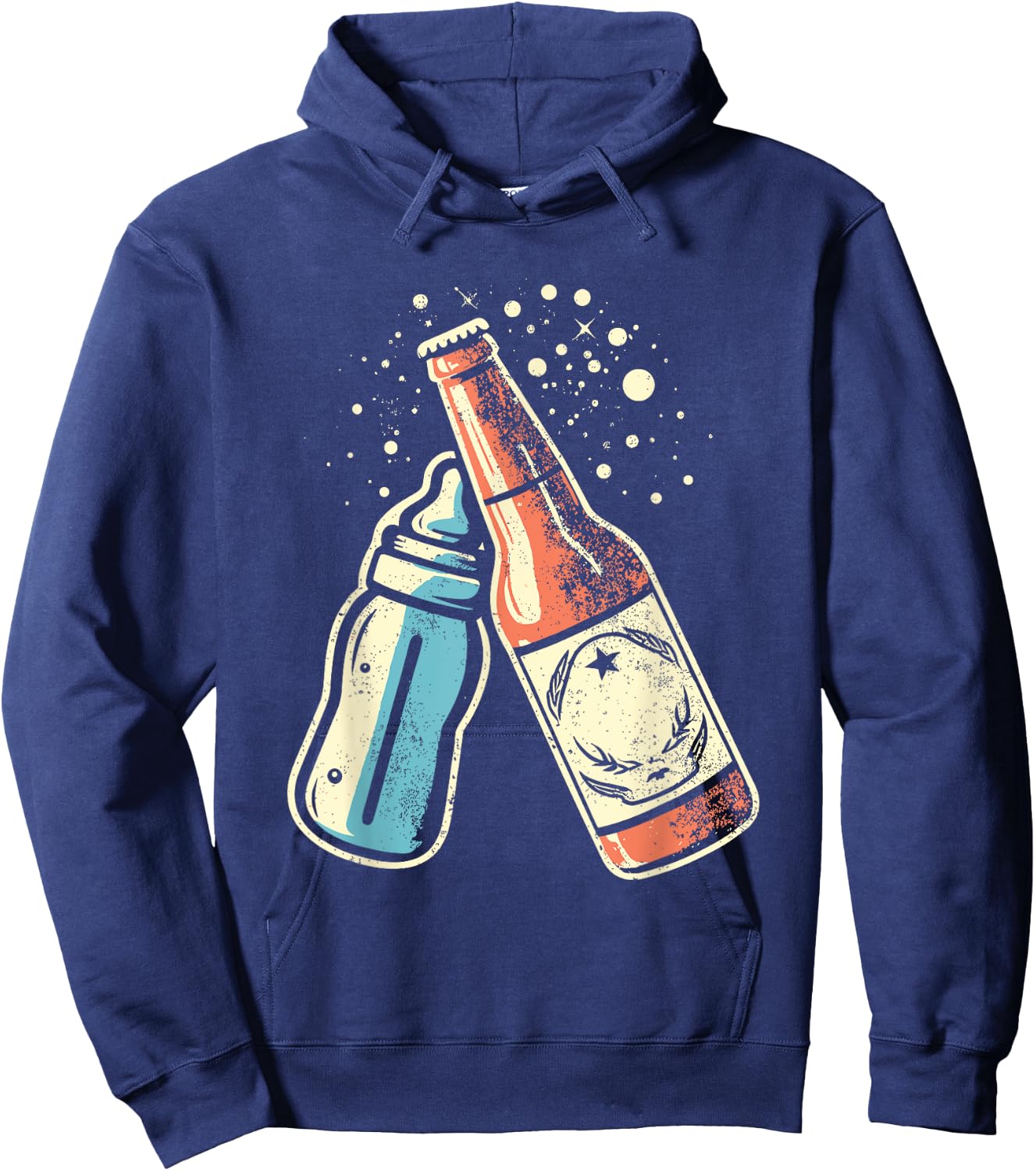 Beer Baby Bottle Toast - Cheers First Time Father To Be Hoodie - Hoodie | Navy