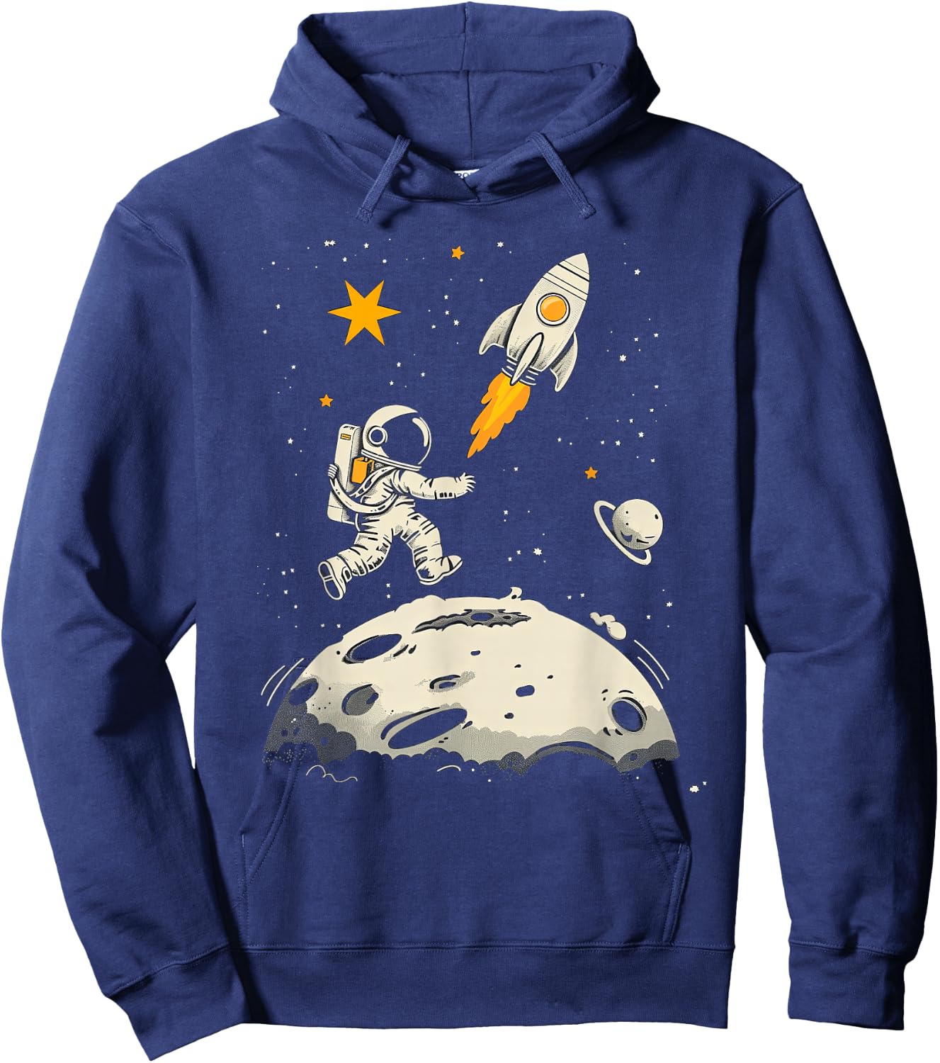 Weltraum Rakete und Astronaut Raumschiff Kinder Hoodie - Hoodie | Navy