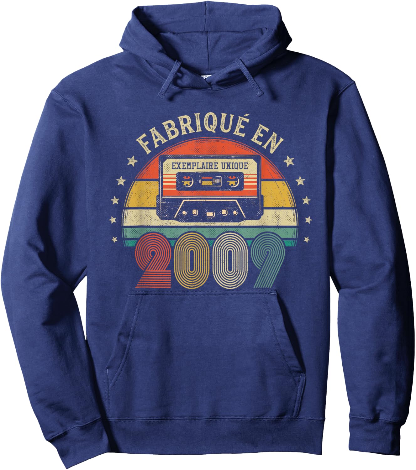 Fabriqué en 2009 Vintage Cassette - Cadeau Anniversaire 2009 Hoodie - Hoodie | Navy