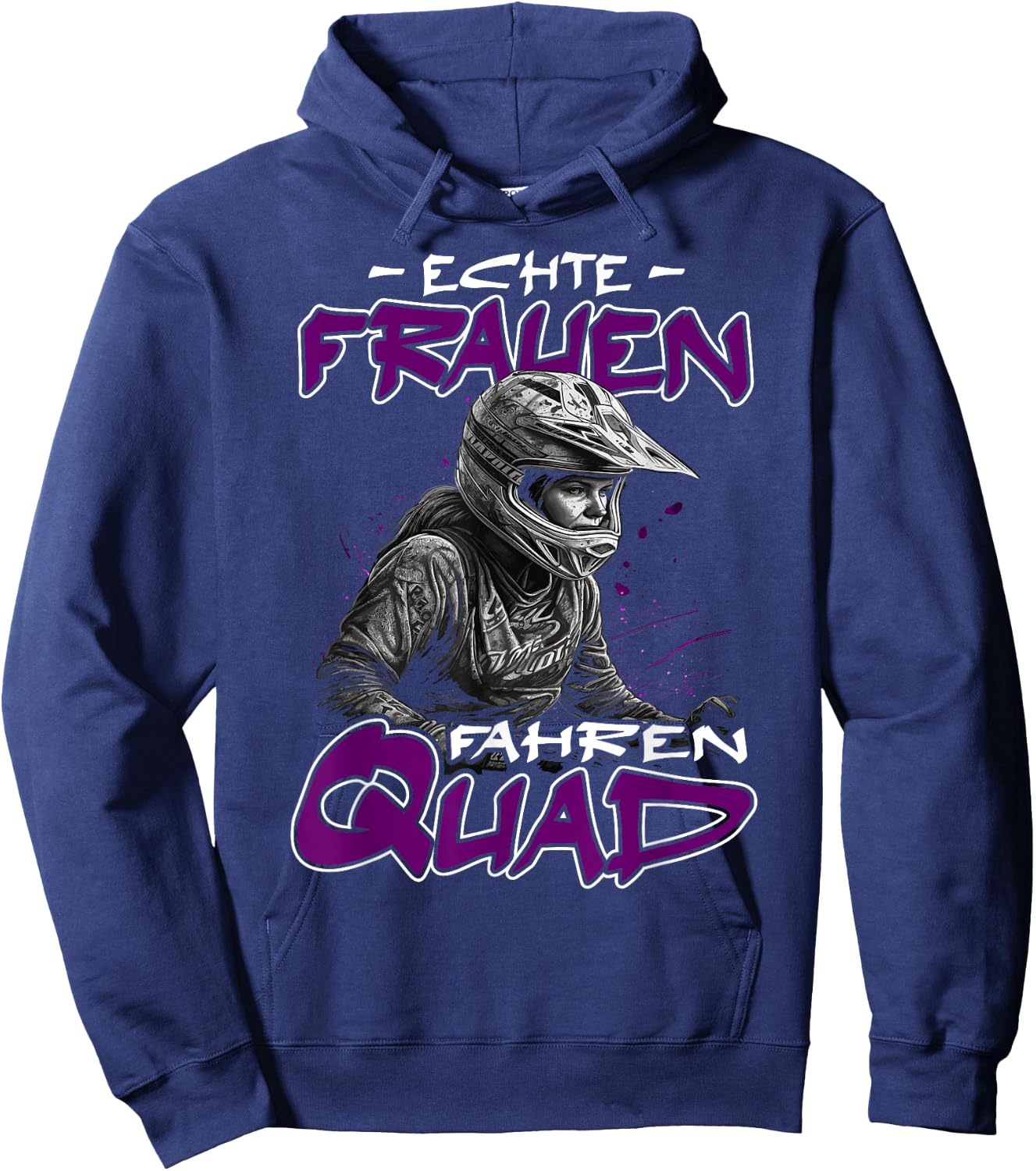 Quad Driver | Real Women Driving Qaud , black Hoodie - Hoodie | Navy