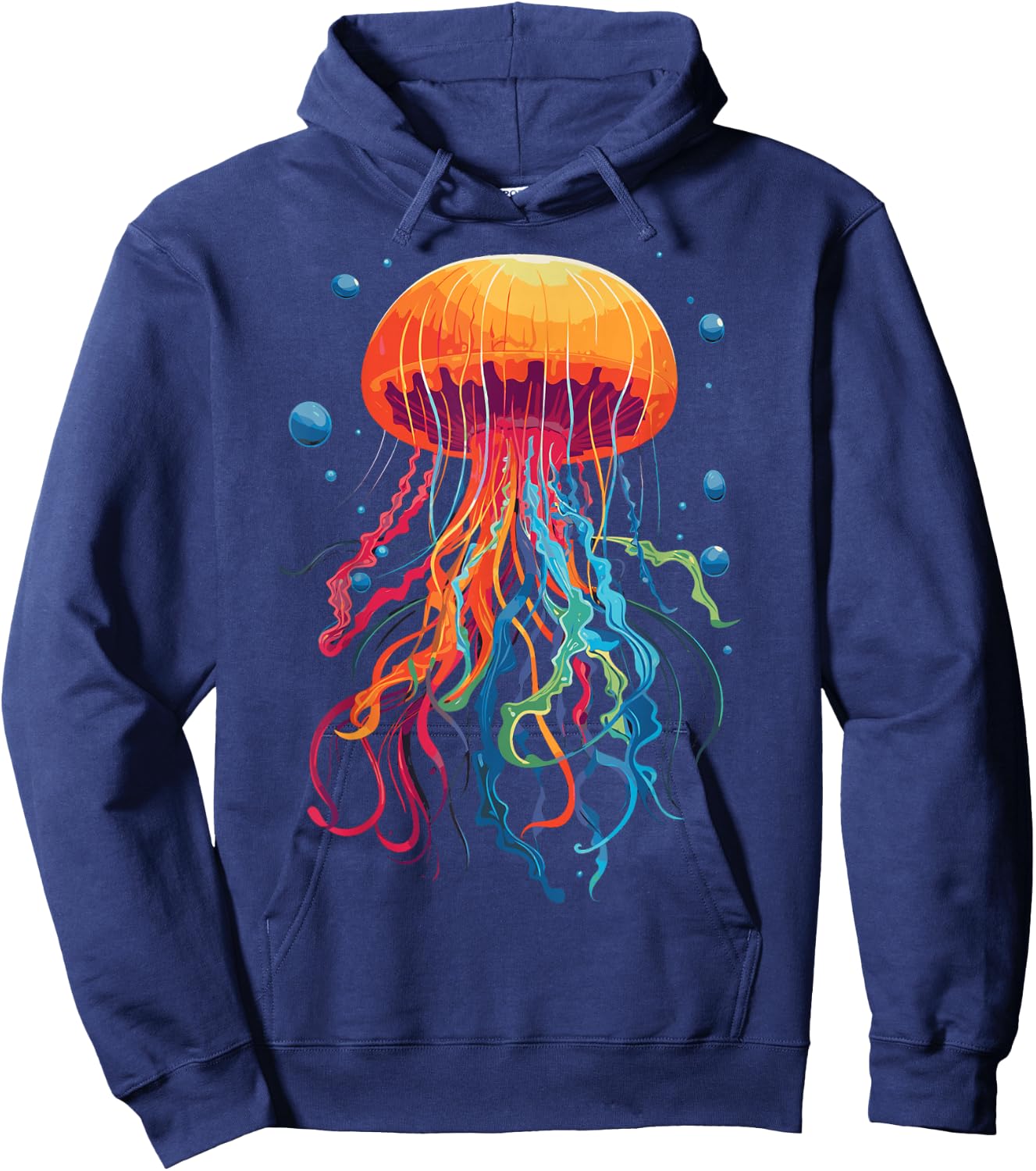 Jellyfish Ocean Animal Scuba Diving Rainbow Jelly Fish Hoodie - Hoodie | Navy