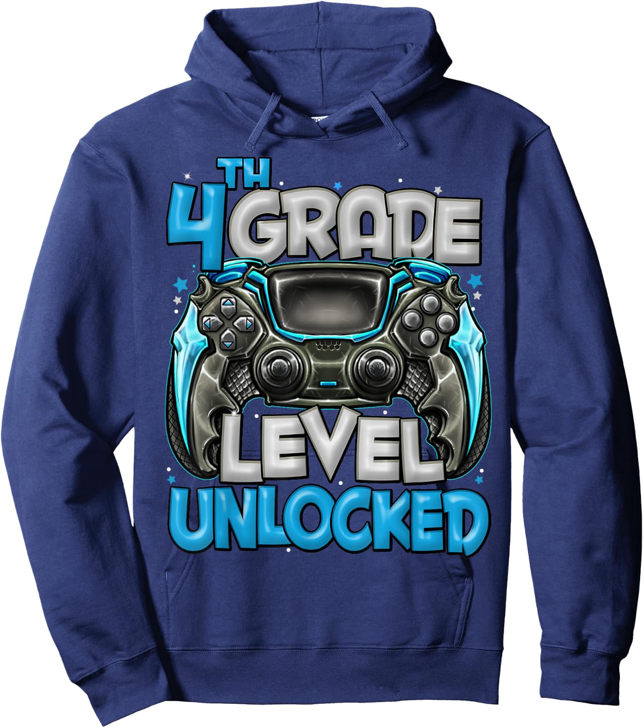 4th Grade Level Unlocked Game On 4th Grade Back To School Hoodie - Hoodie | Navy