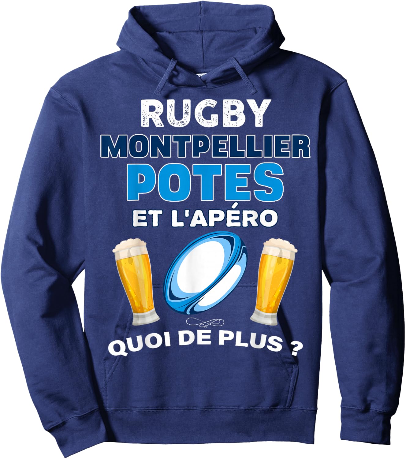 Rugby Montpellier Potes Aperitif MHR Beer Friendship Supporter Hoodie - Hoodie | Navy