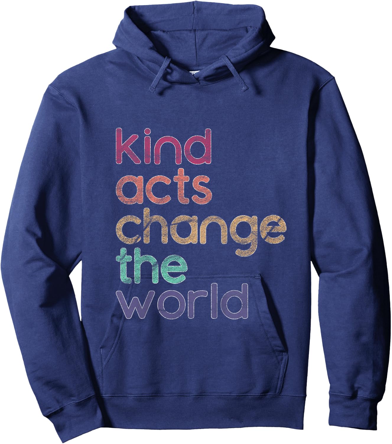 Kindness Shirt for Toddlers & Kids, Change The World Rainbow Hoodie - Hoodie | Navy