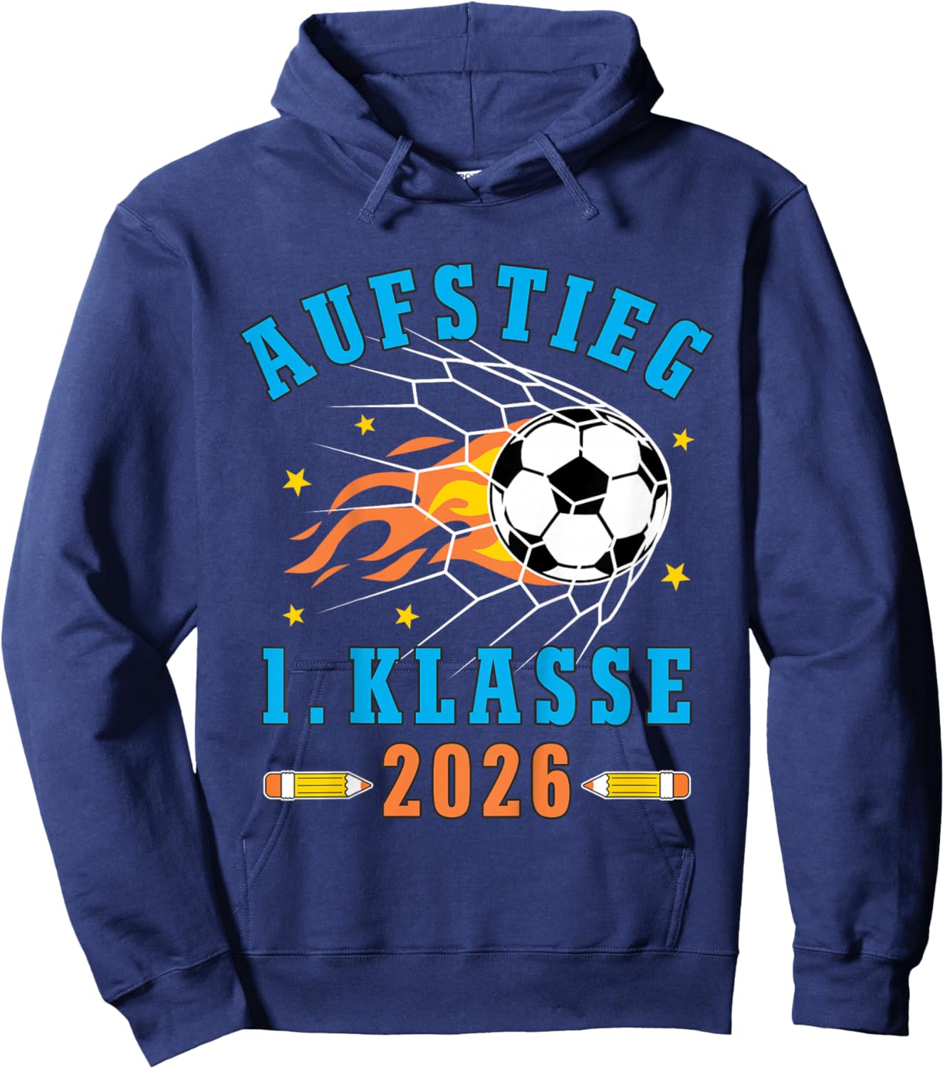 Kinder Schulkind 2026 Einschulung Erste Klasse Fußball Jungen Hoodie - Hoodie | Navy