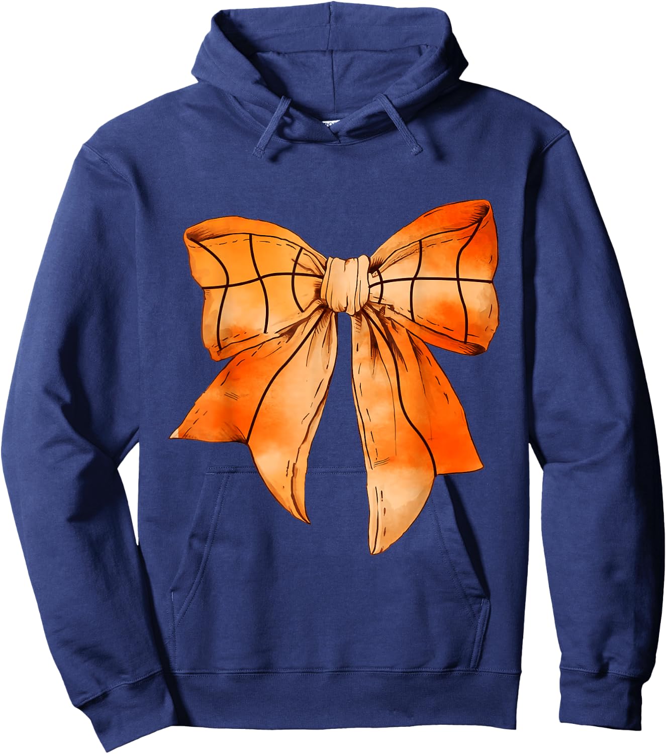 Basketball Mom Coquette Bow For Gameday Hoodie - Hoodie | Navy