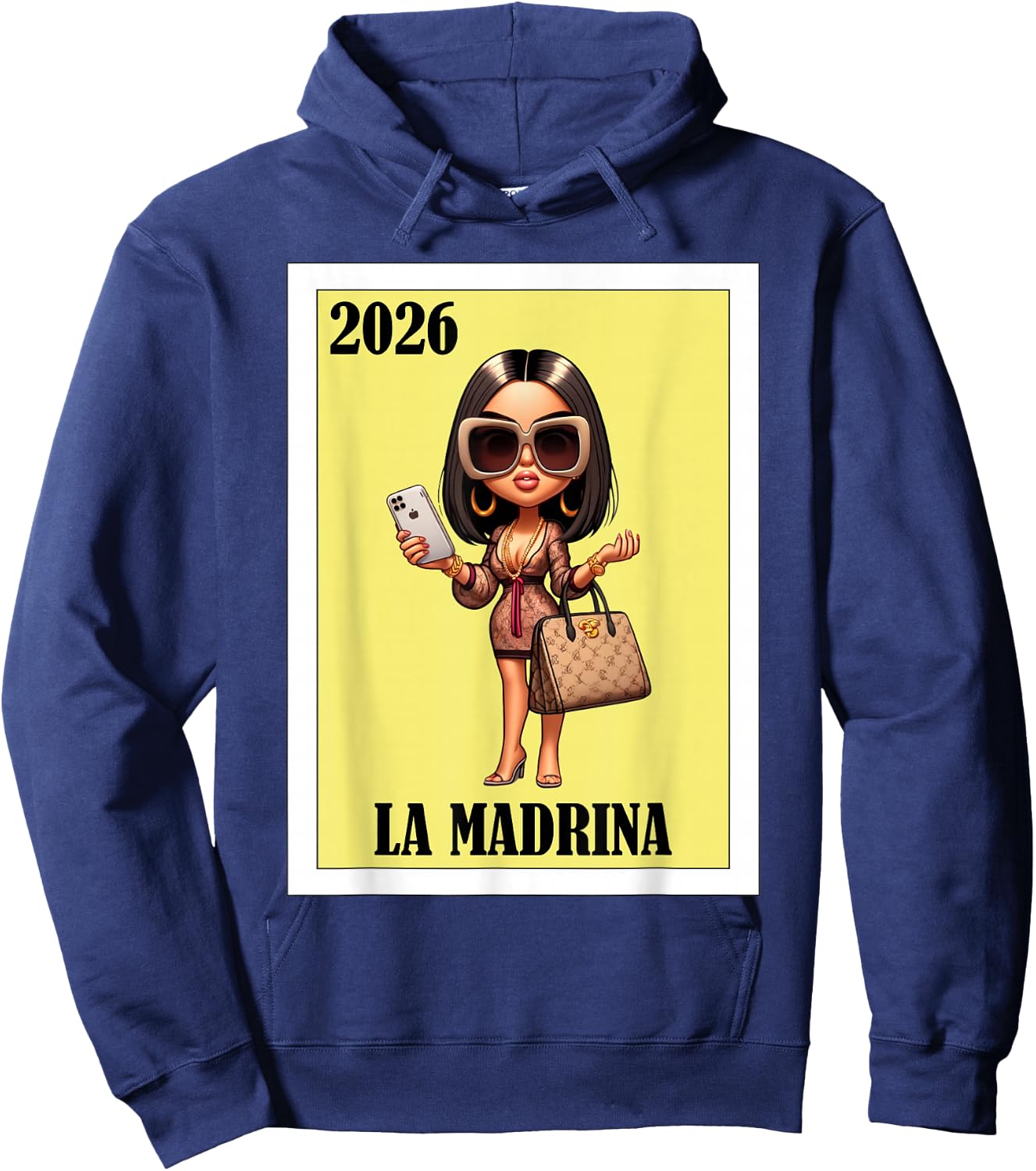 La Madrina 2026 Promoted to Godmother Hoodie - Hoodie | Navy