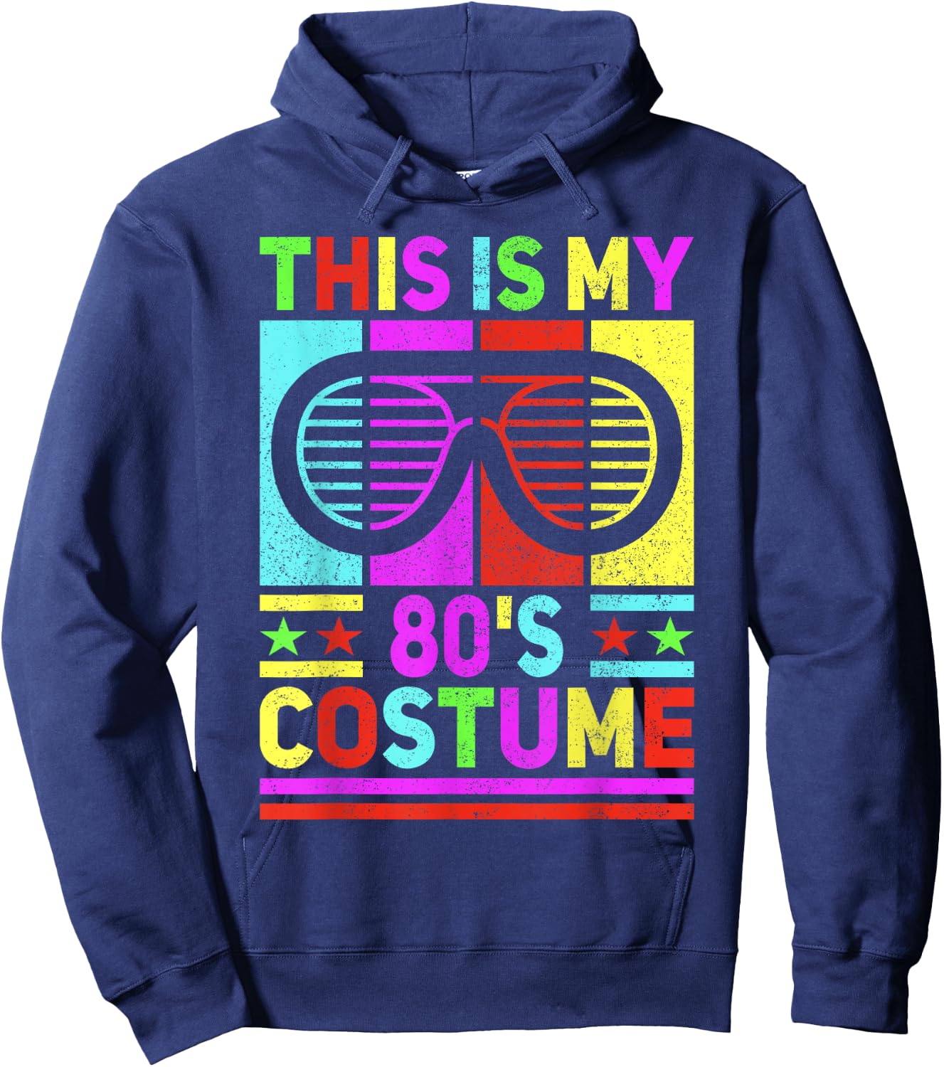 This is My 80s Costume 80 Styles Men 80's Disco 1980s Outfit Hoodie - Hoodie | Navy