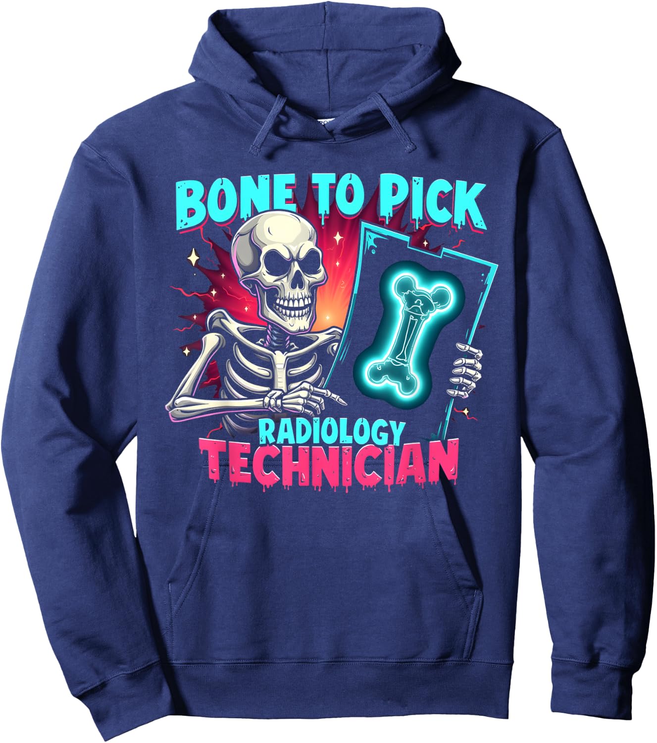 Bone To Pick Radiology Technician Hoodie - Hoodie | Navy
