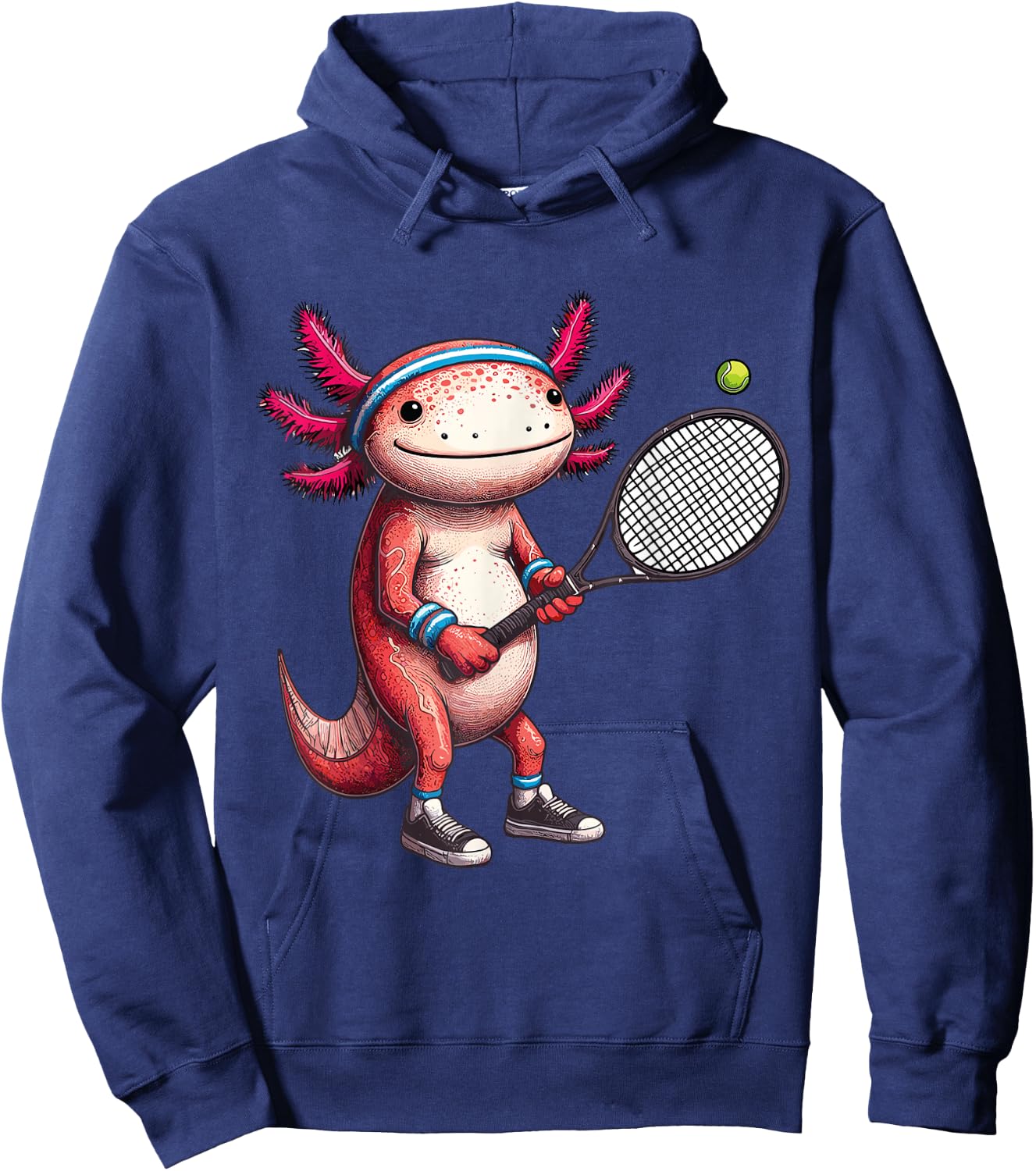 Axolotl Tennis Club Animals Sport Tournament Players Hoodie - Hoodie | Navy