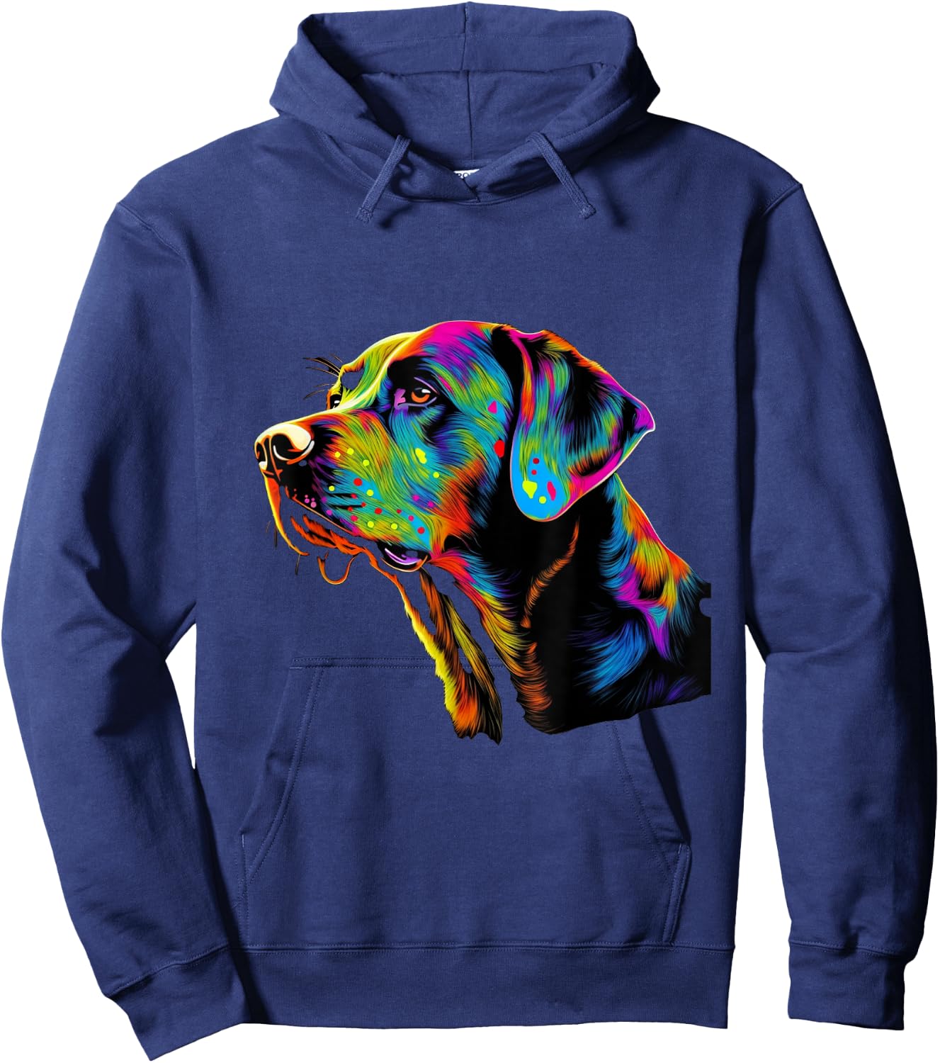 Colorful Neon Labrador Retriever Hoodie - Hoodie | Navy