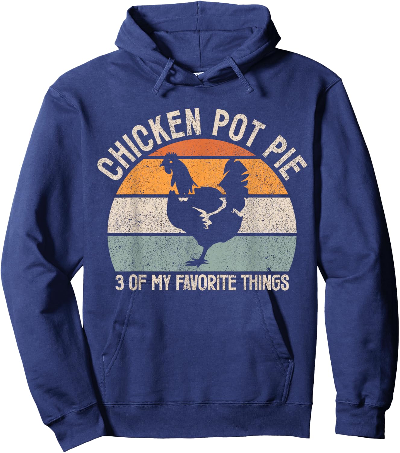 Chicken Pot Pie Apparel Vintage Black Chicken Pot Pie Hoodie - Hoodie | Navy