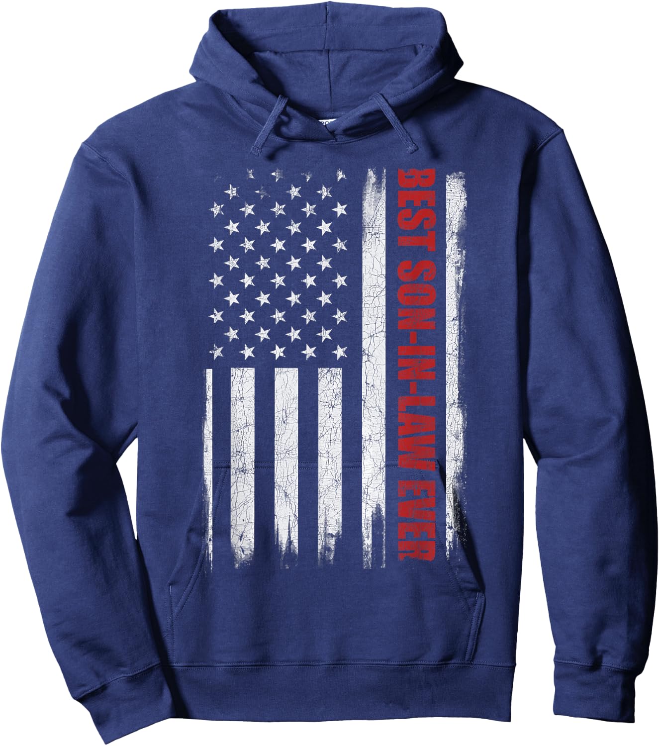 Funny Best Son In-Law Ever, US American Flag Son In-Law Men Hoodie - Hoodie | Navy