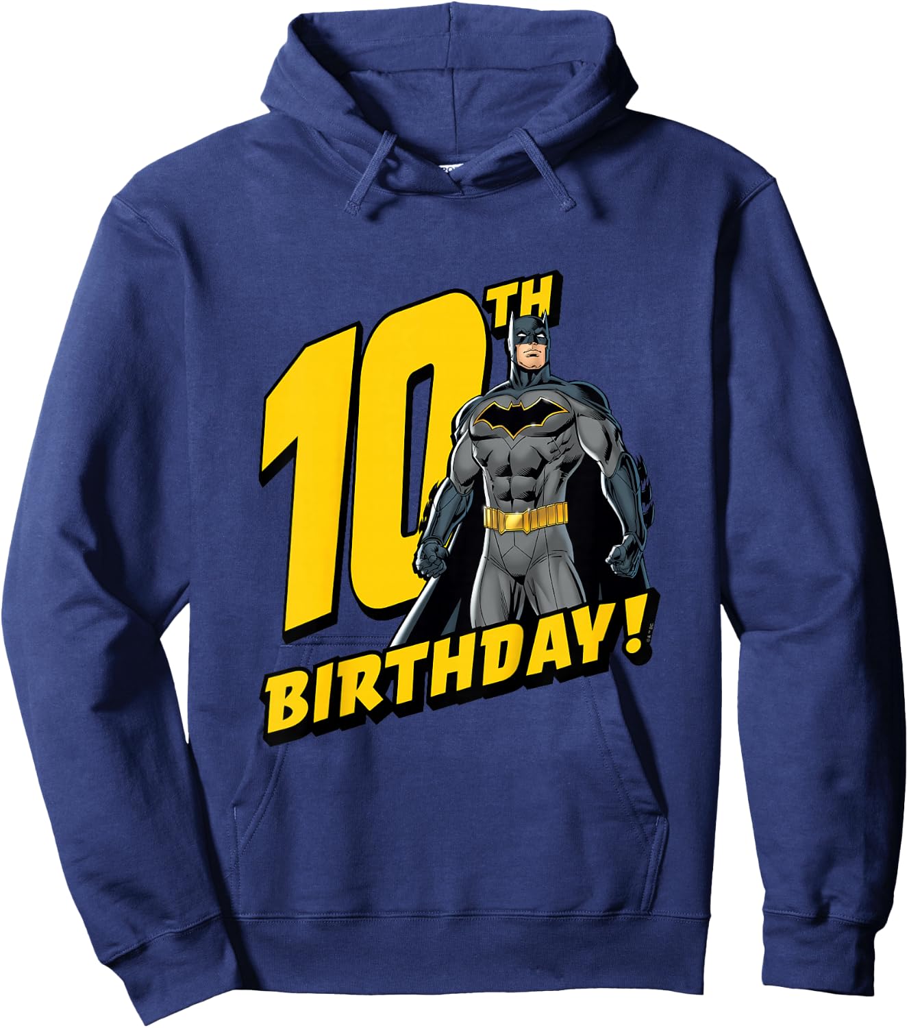 Kids Batman 10th Birthday Hoodie - Hoodie | Navy