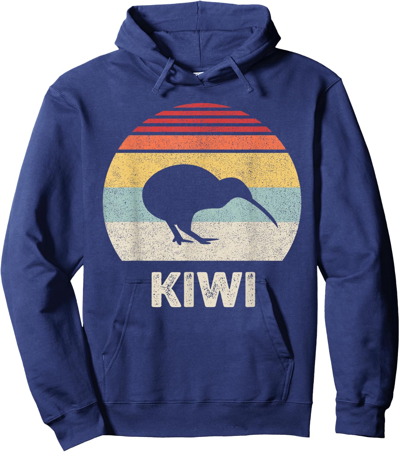 Retro Kiwi Bird Shirt Animal Lover Gift Funny Vintage Hoodie - Hoodie | Navy