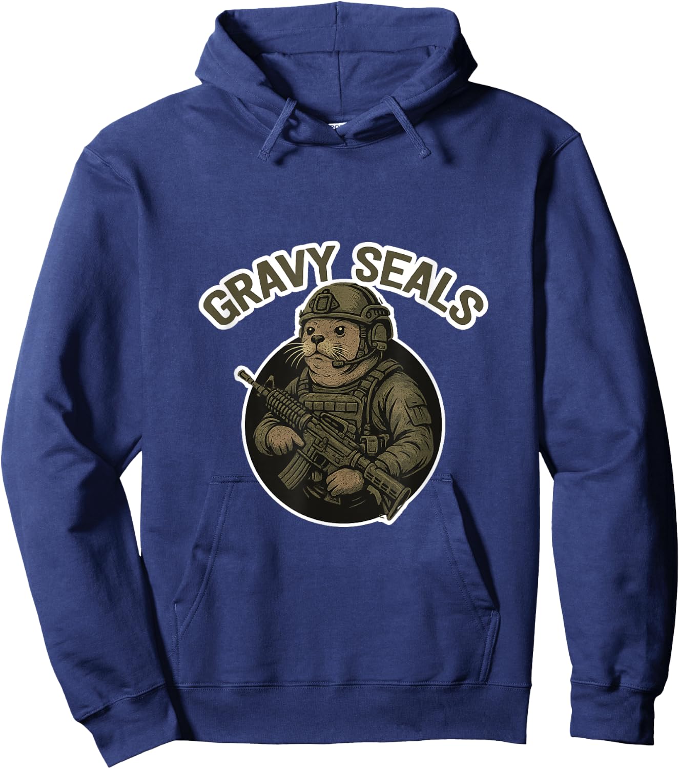 Gravy Seals Parody Animal Design Hoodie - Hoodie | Navy