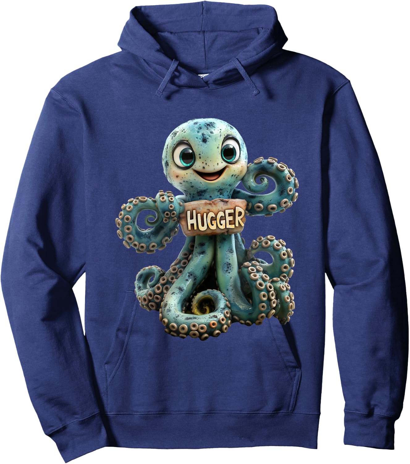 Hugger - Funny Cute Octopus Hoodie - Hoodie | Navy
