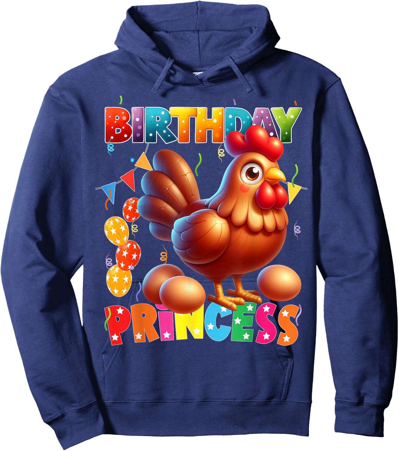 Its My Birthday chicken Birthday Princess Girl chicken Hoodie - Hoodie | Navy