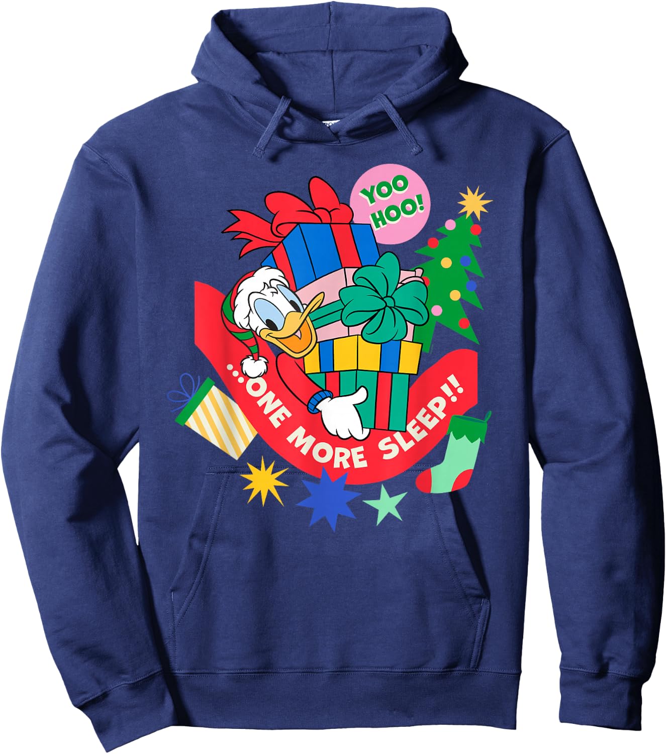 Disney Donald Duck Christmas Holiday One More Sleep Hoodie - Hoodie | Navy