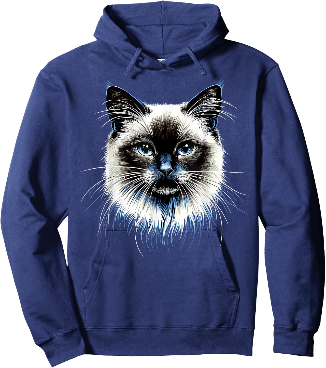 Burma Sacred Cat Burmese Cat Sweet Burma Cats , Black, S Hoodie - Hoodie | Navy