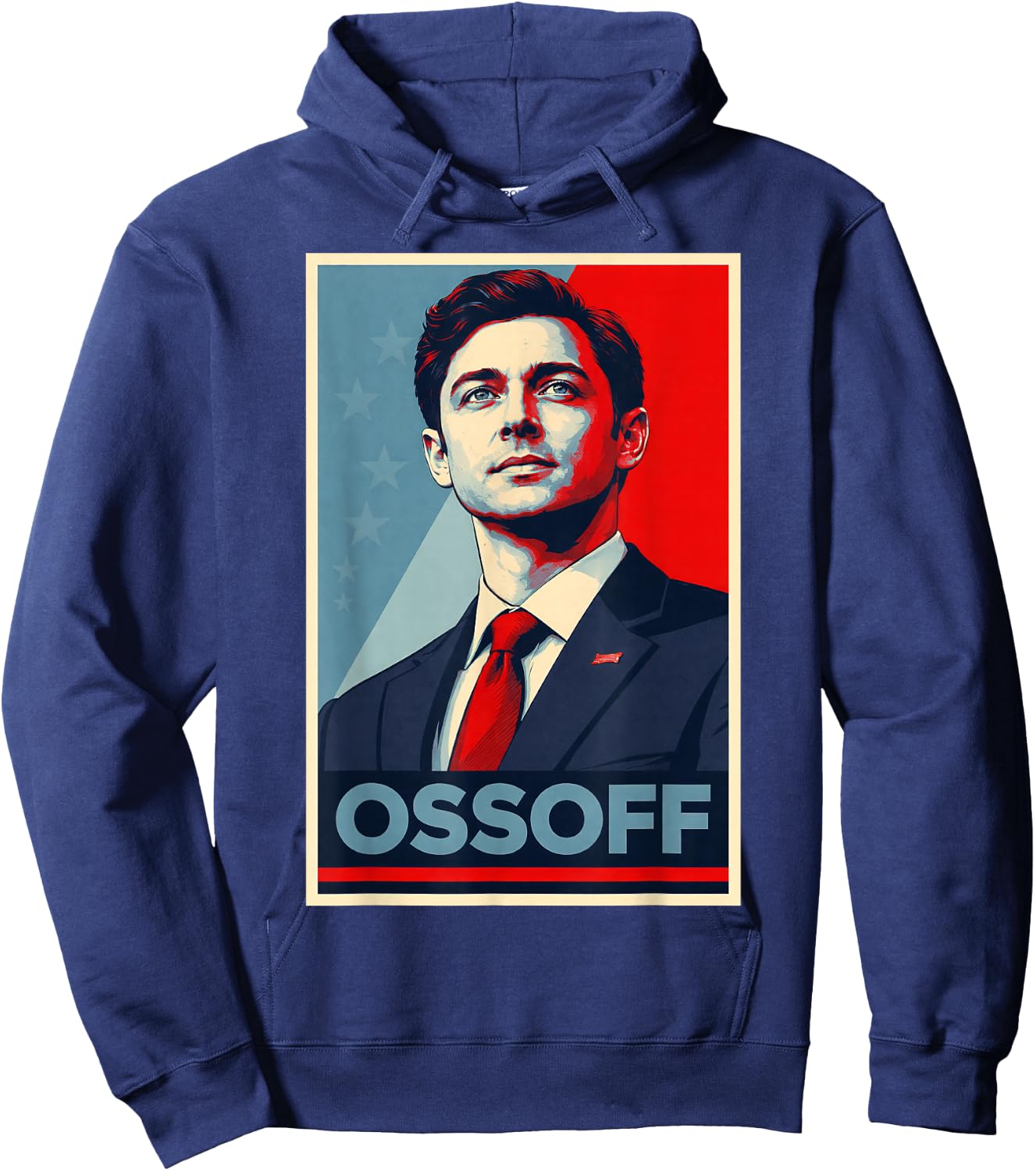 Jon Ossoff for U.S. Senate from Georgia 2026 Vintage Hope Hoodie - Hoodie | Navy