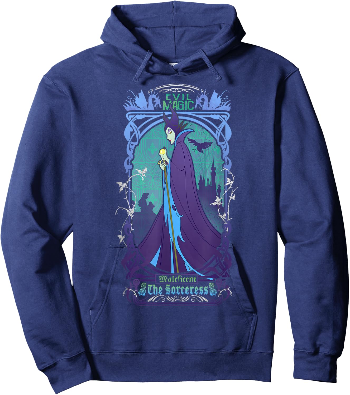 Disney Maleficent The Sorceress Deep Purple Graphic Hoodie - Hoodie | Navy