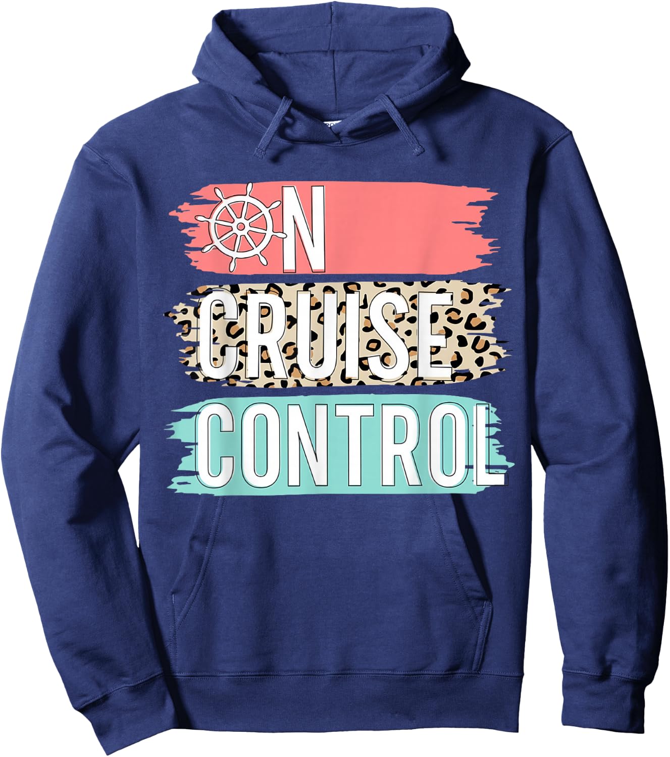 Control On Cruise Leopard Funny Summer Vacation Family Women Hoodie - Hoodie | Navy