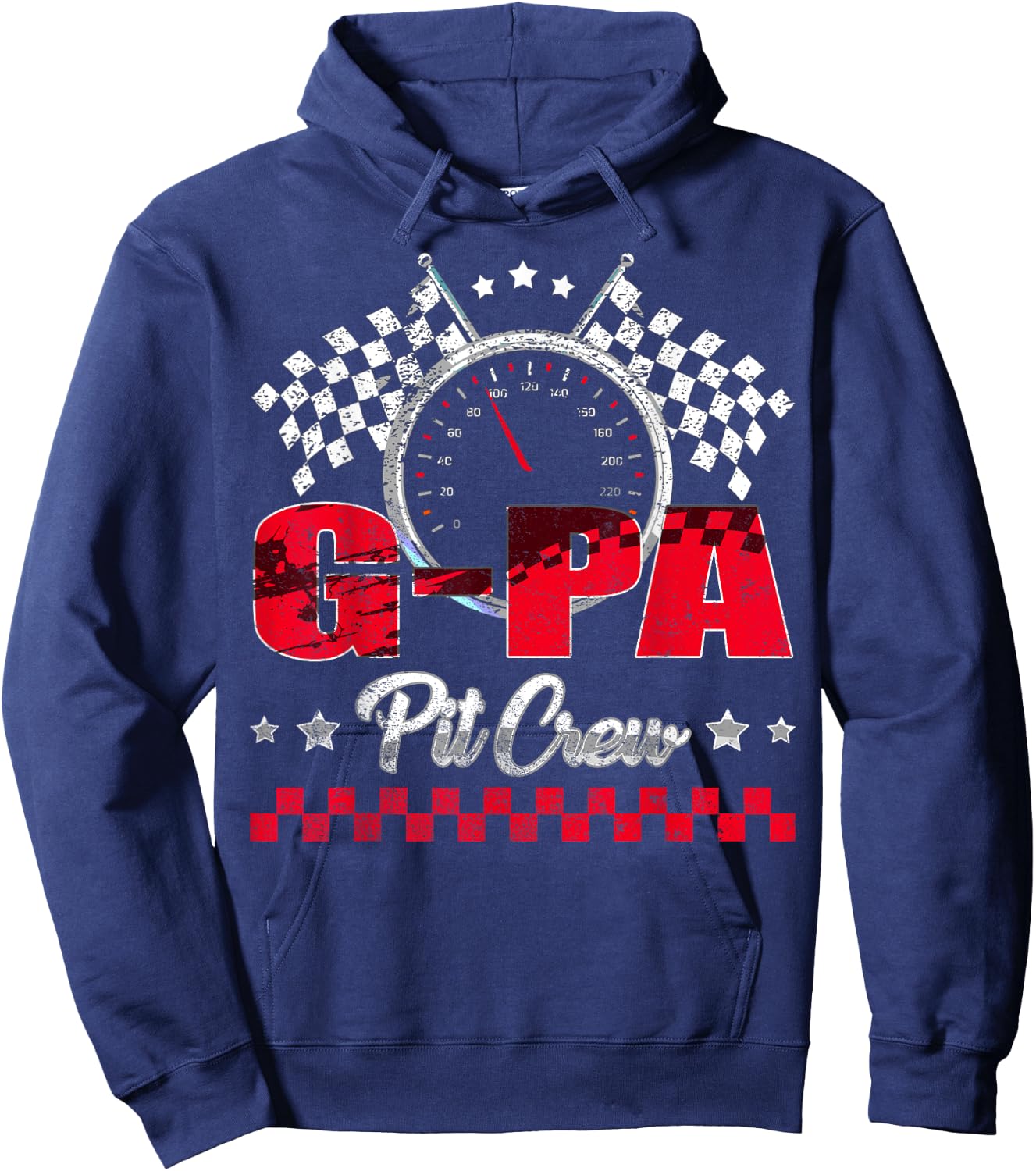 Race Car Birthday Party Racing Family G-pa Pit Crew Hoodie - Hoodie | Navy