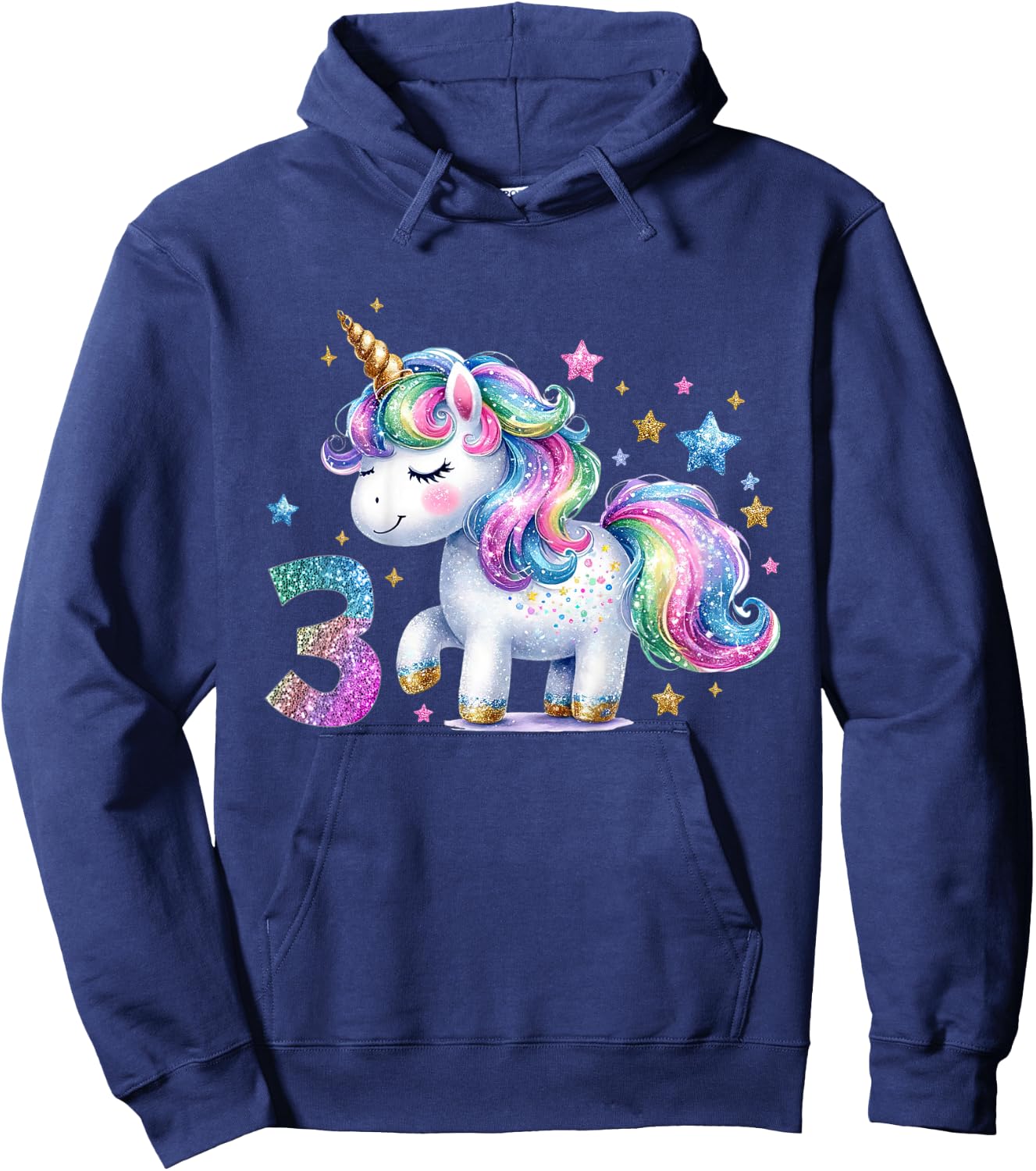 3 Geburtstag Mädchen Geschenke 3 Jahre Alt Einhorn Outfit Hoodie - Hoodie | Navy