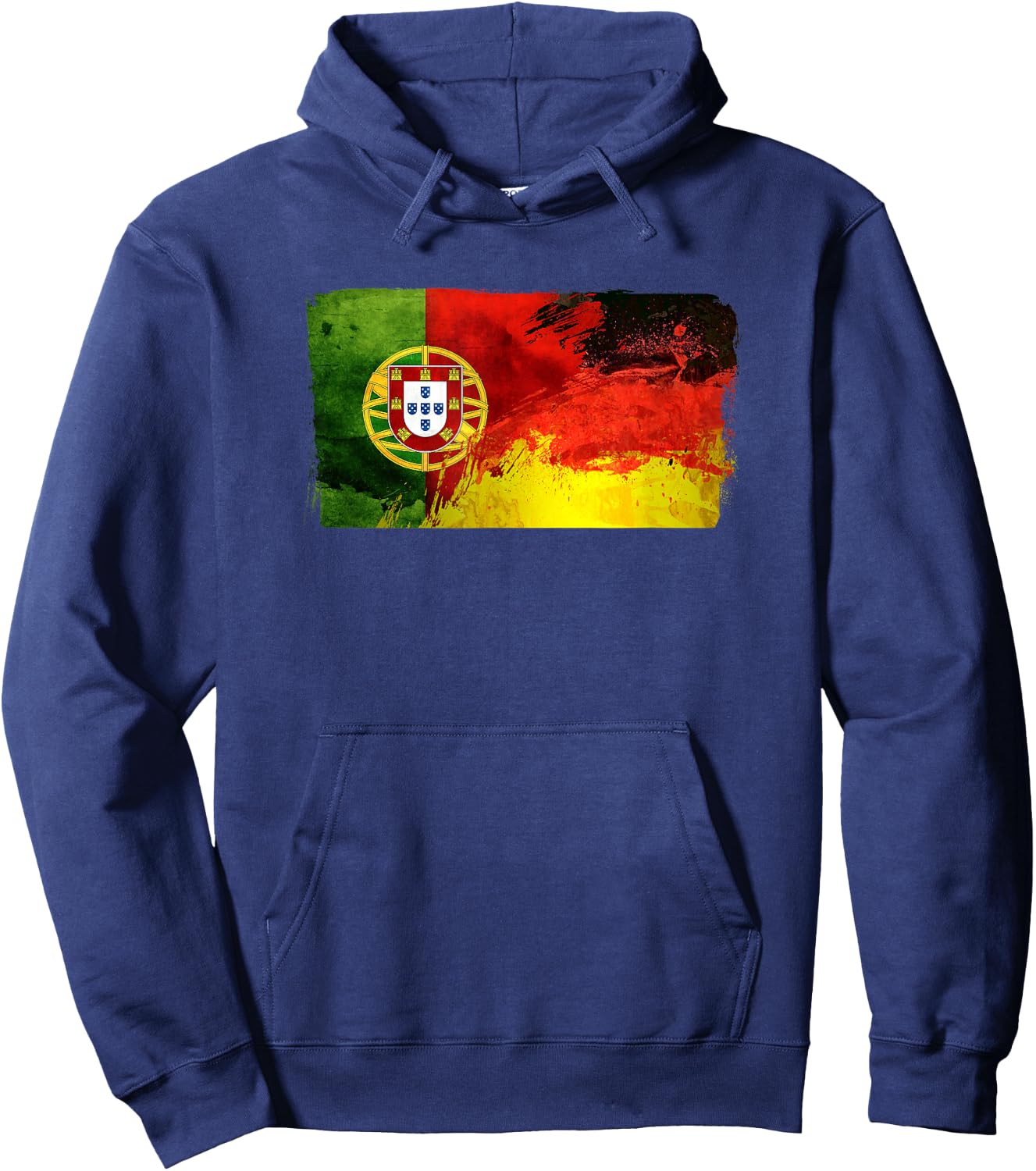 Portugal Deutschland Fusion Fußball Sport Wettkampf Freunde Hoodie - Hoodie | Navy