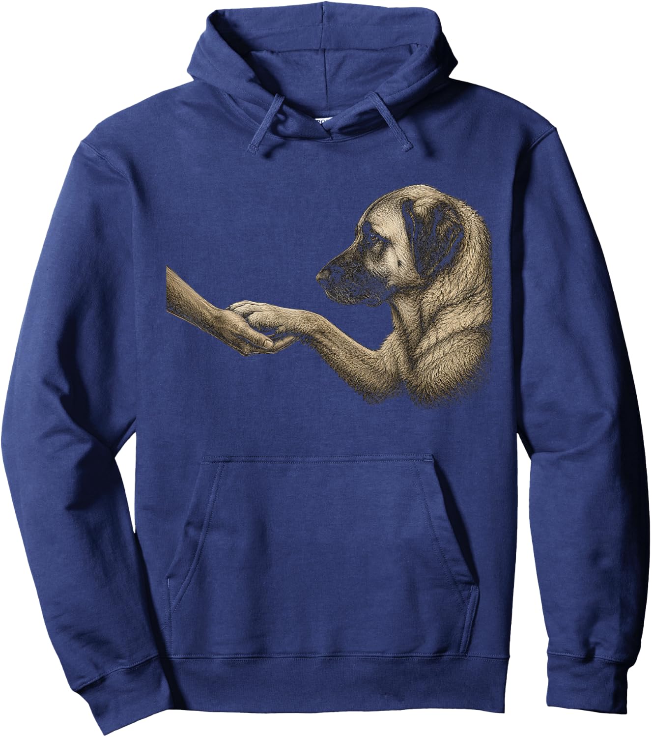 Anatolian Shepherd Dog Lover Paw Artwork Design Hoodie - Hoodie | Navy
