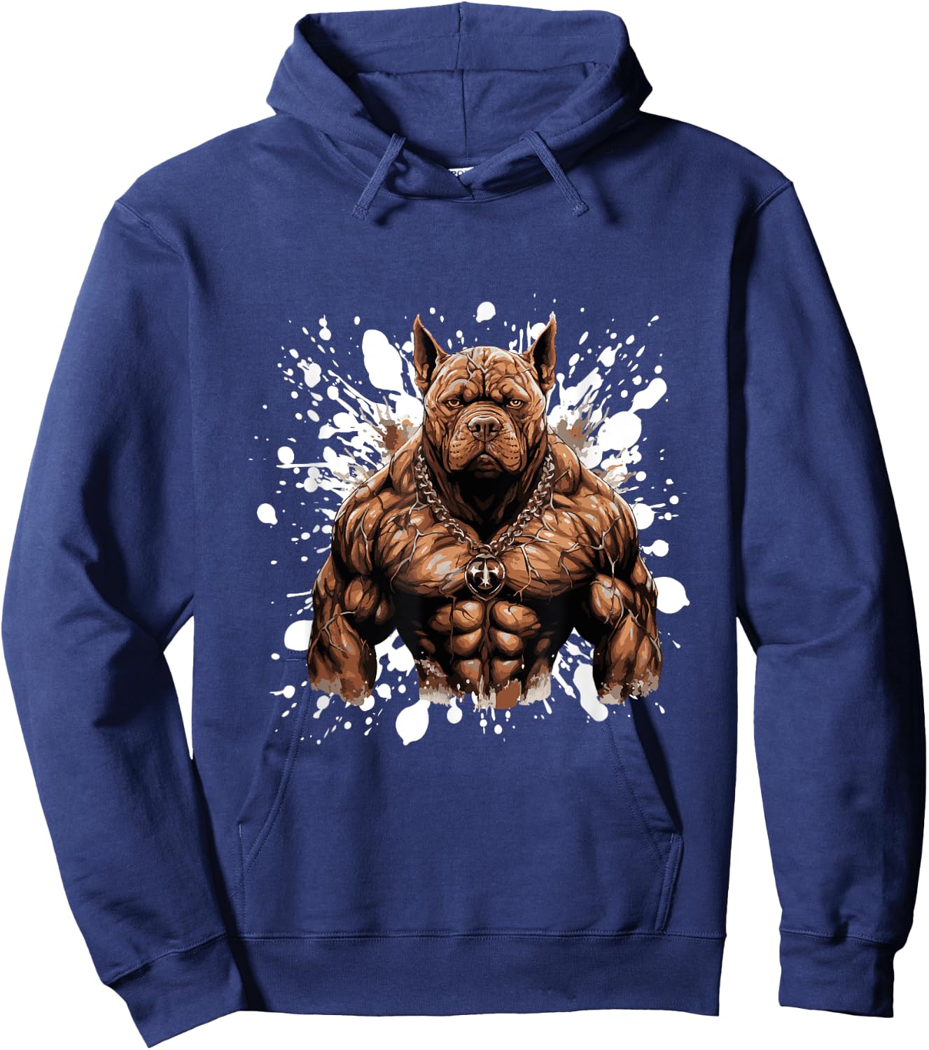 Dog with Pit Muscles | Training Gym Bodybuilding Hoodie - Hoodie | Navy