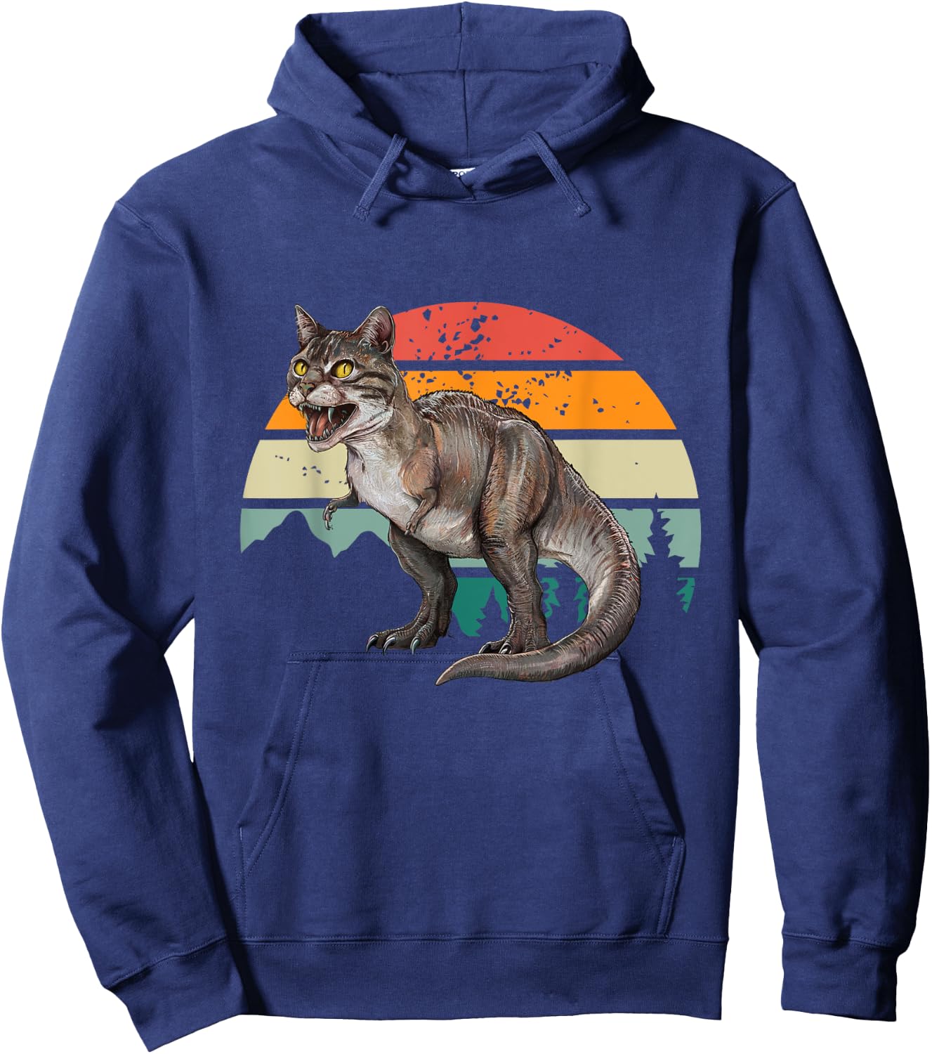 Catosaurus Rex Cat T-Rex Tyrannosaurus Funny Men Women Kids Hoodie - Hoodie | Navy