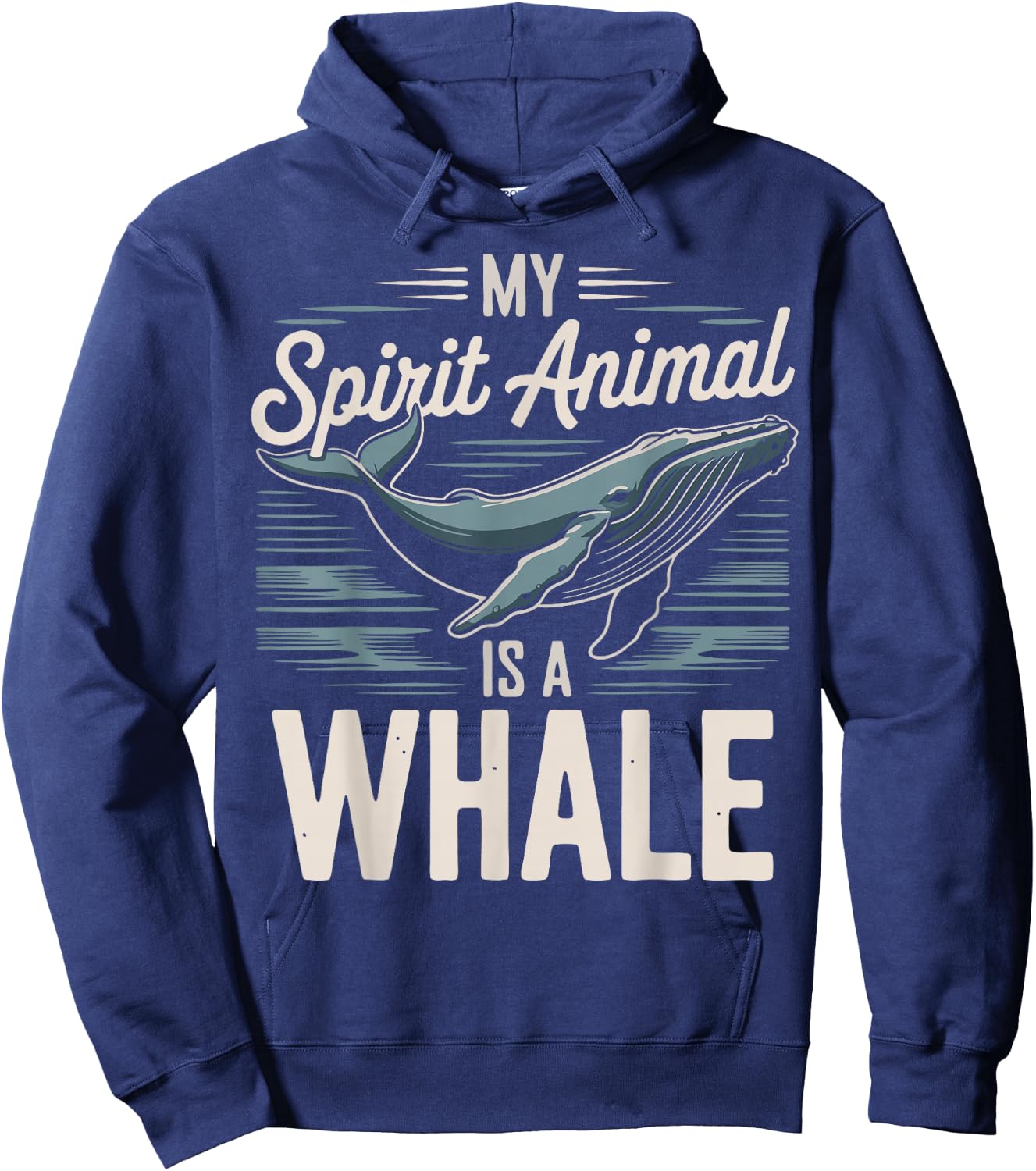 Whale Lover Spirit Animal Whale Hoodie - Hoodie | Navy