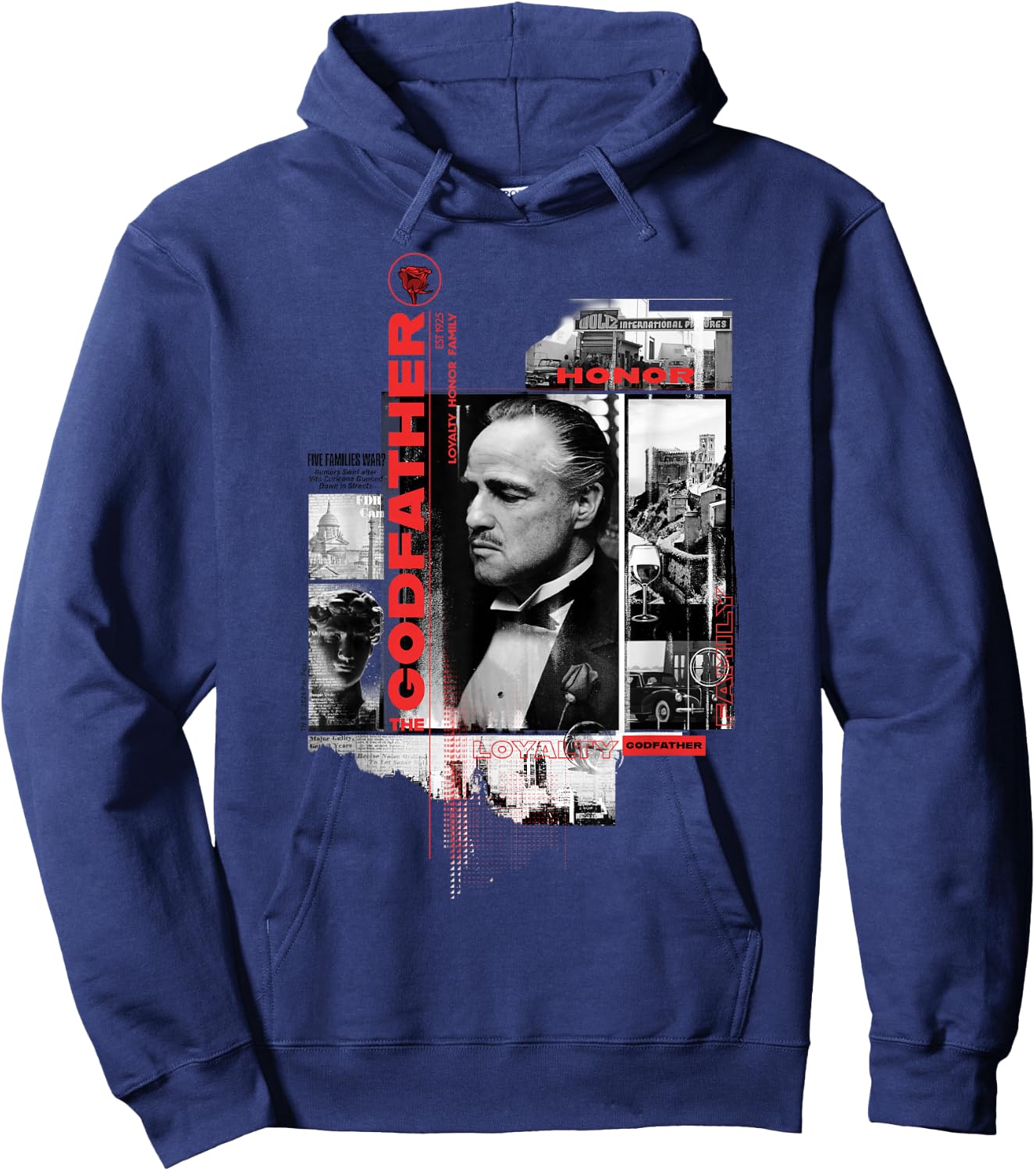 Godfather Don Collage Hoodie - Hoodie | Navy
