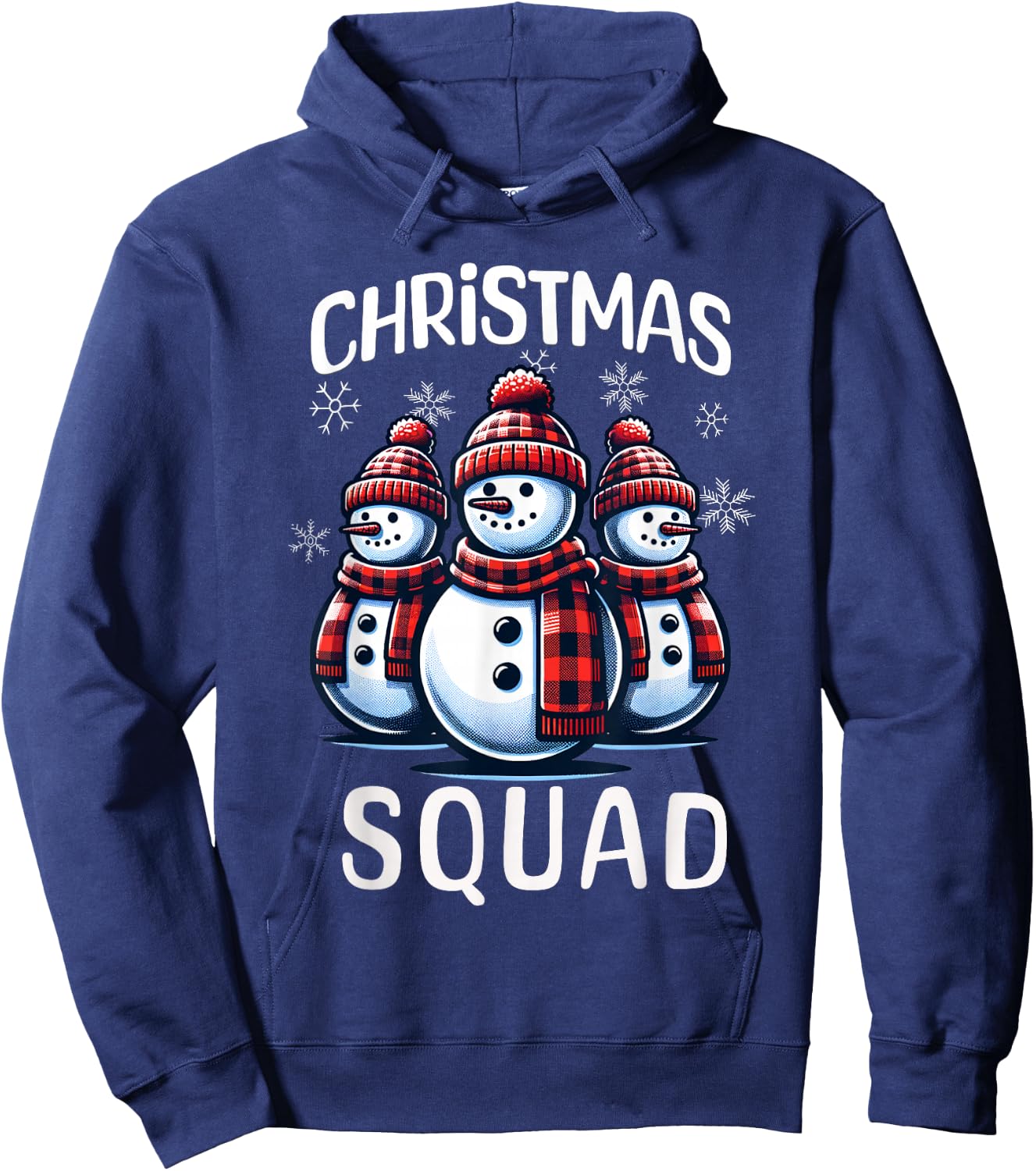Snowman Family Group Matching Christmas Squad Hoodie - Hoodie | Navy
