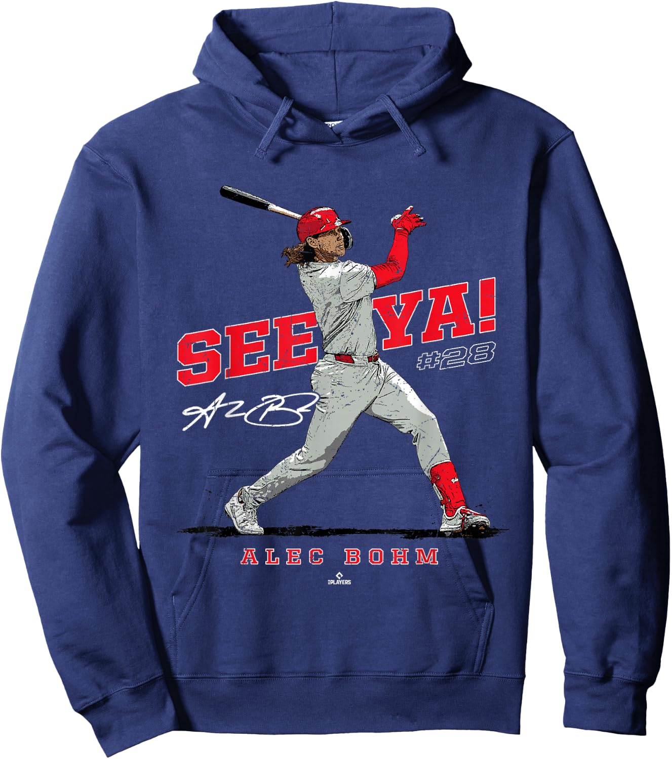 See Ya! Alec Bohm Philadelphia MLBPA Hoodie - Hoodie | Navy