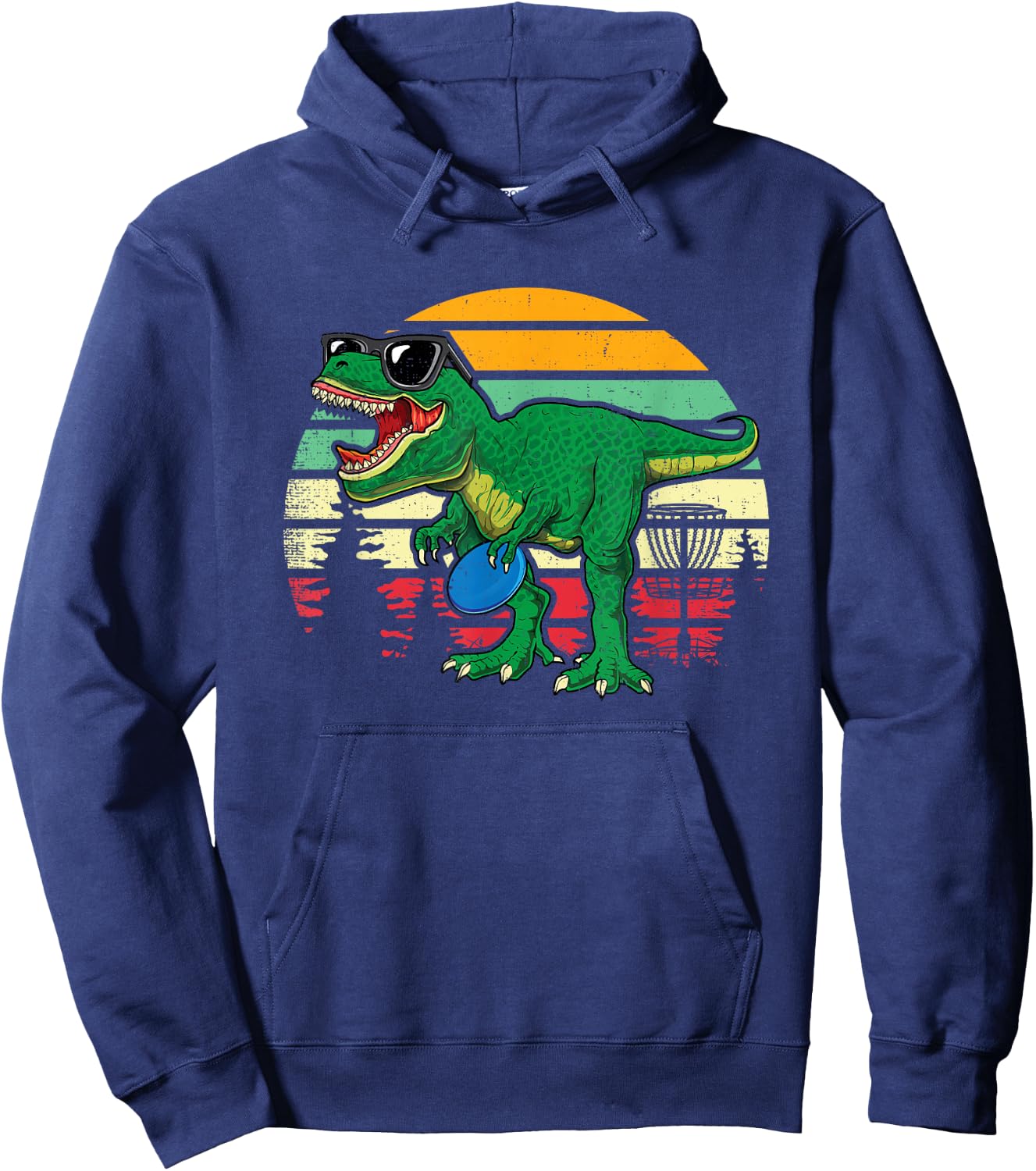 Frisbees Dino Cute T Rex Dinosaur Kids Boys Disc Golf Gift Hoodie - Hoodie | Navy