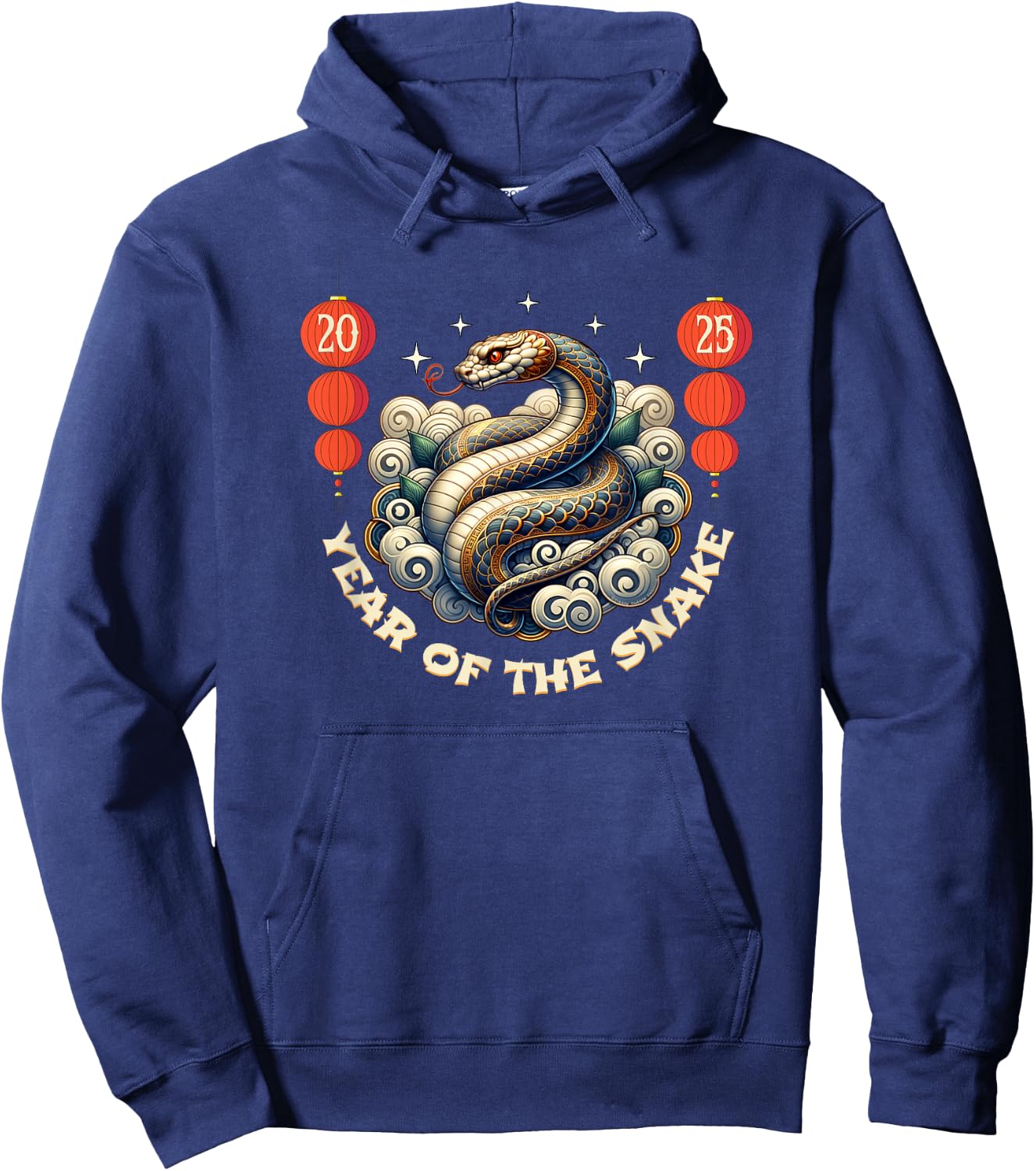 Adult Snake Black Small Modern Classic Fit Crew Collar Collarless Short Sleeve Hoodie - Hoodie | Navy