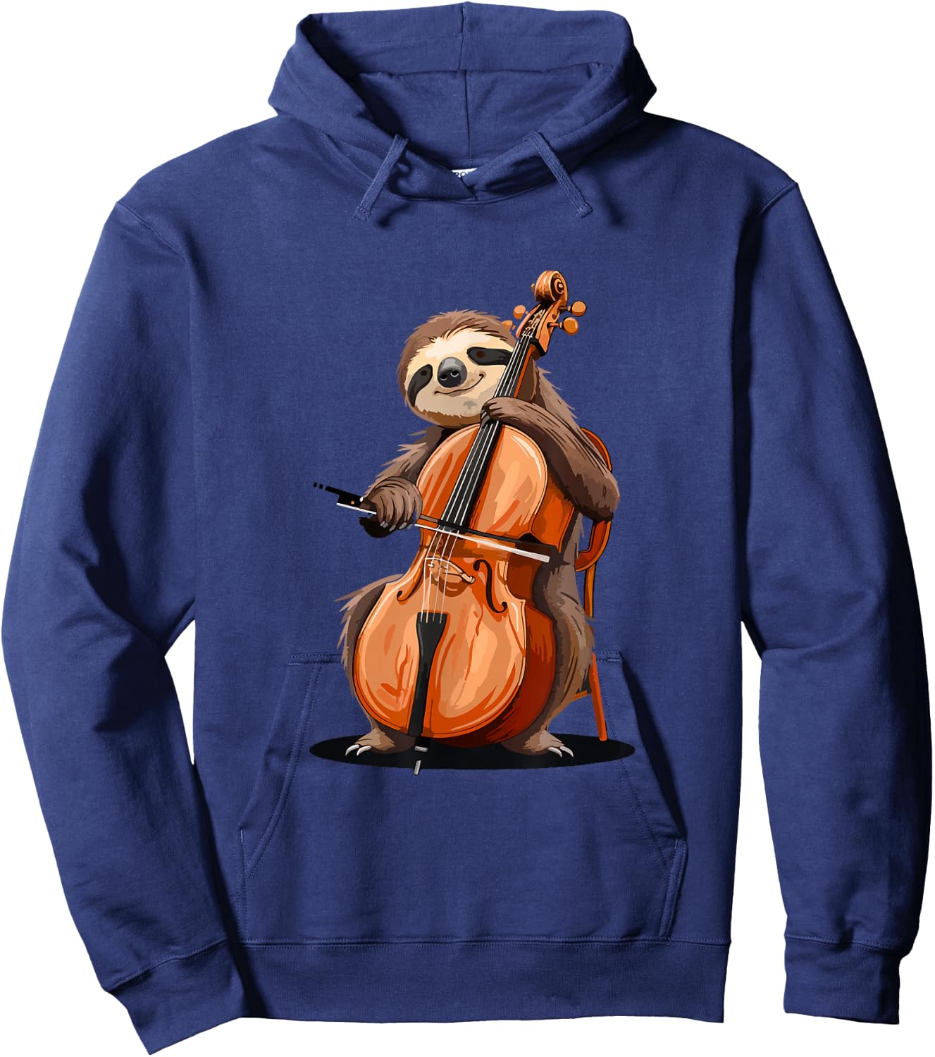 Sloth Playing Cello Hoodie - Hoodie | Navy