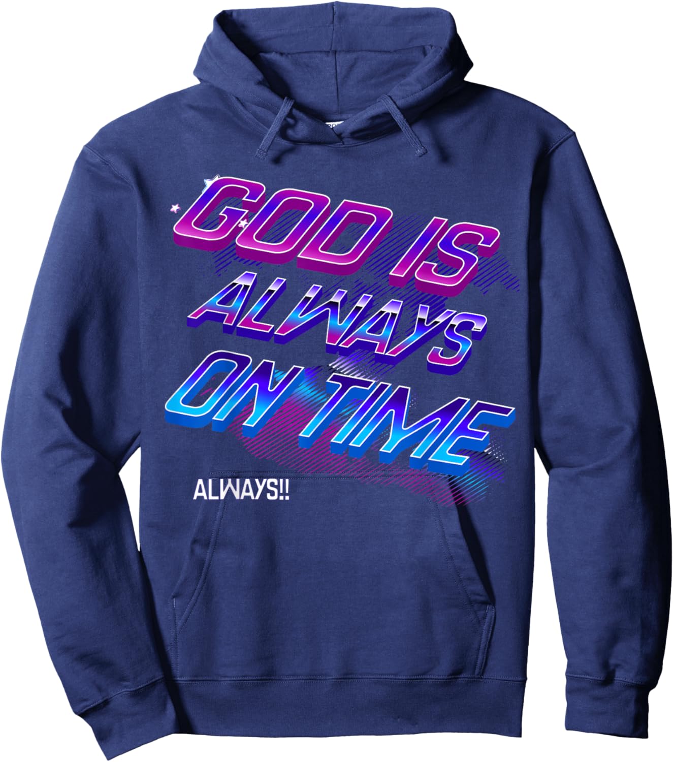 Dieu est toujours à l'heure Hoodie - Hoodie | Navy