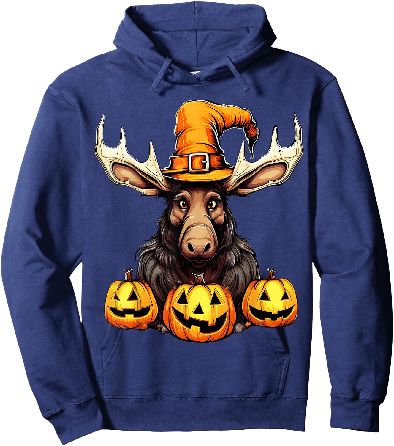 Moose Halloween Costume - Animal Moose Lover Halloween Hoodie - Hoodie | Navy