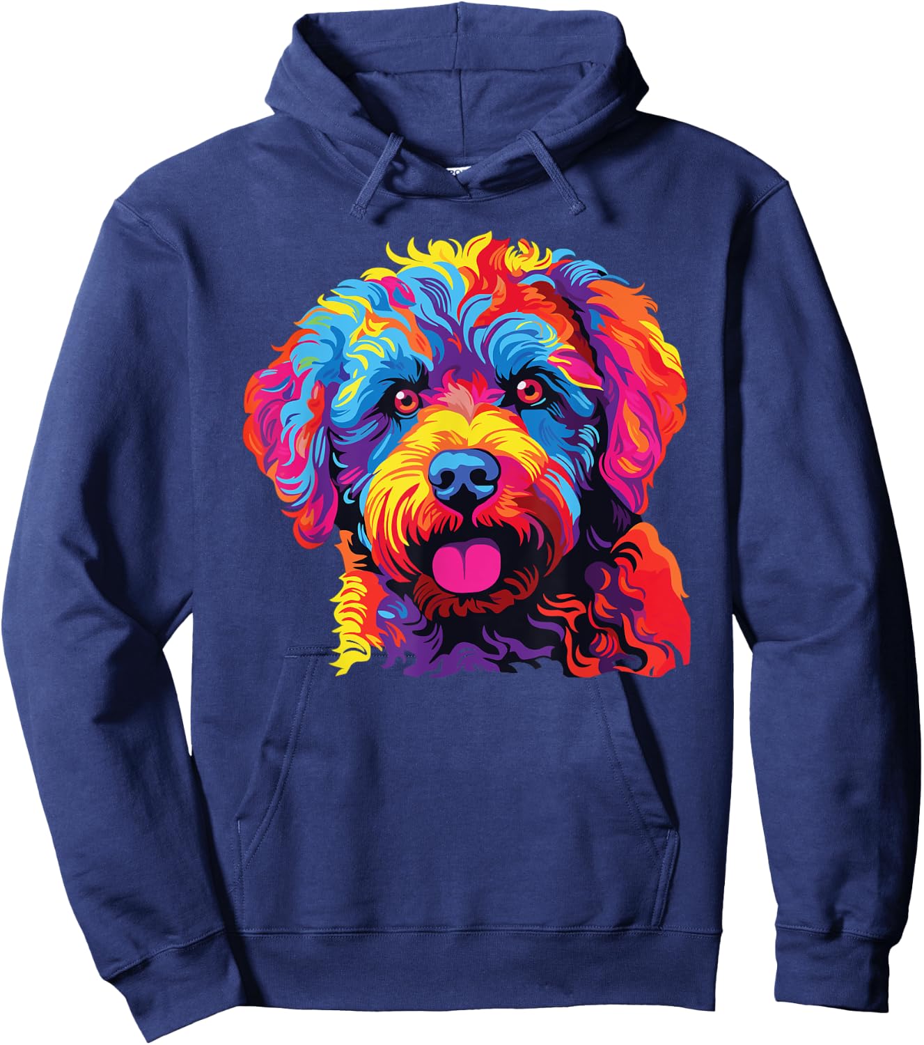 Watercolor Colorful Lagotto Romagnolo Dogs Hoodie - Hoodie | Navy